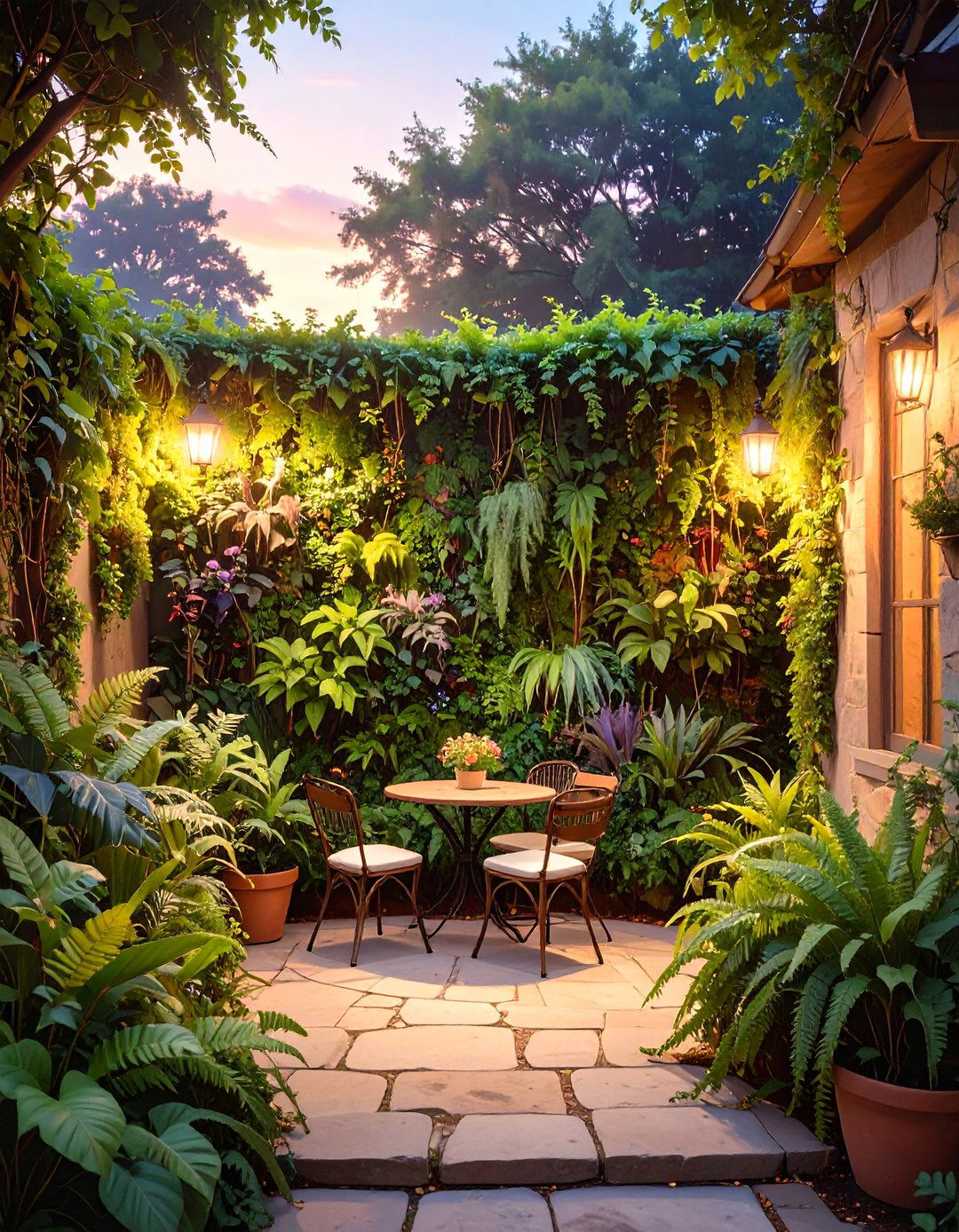 A Lush Living Wall of Greenery - 30 backyard privacy ideas