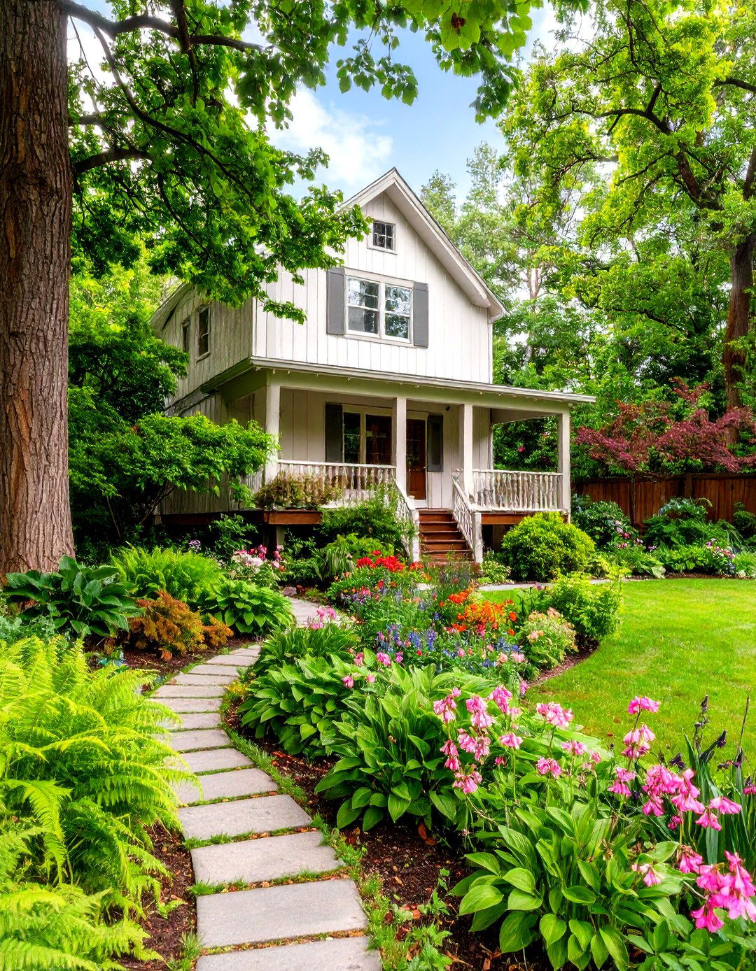 A Lush Woodland Retreat - 30 landscape ideas for front of house