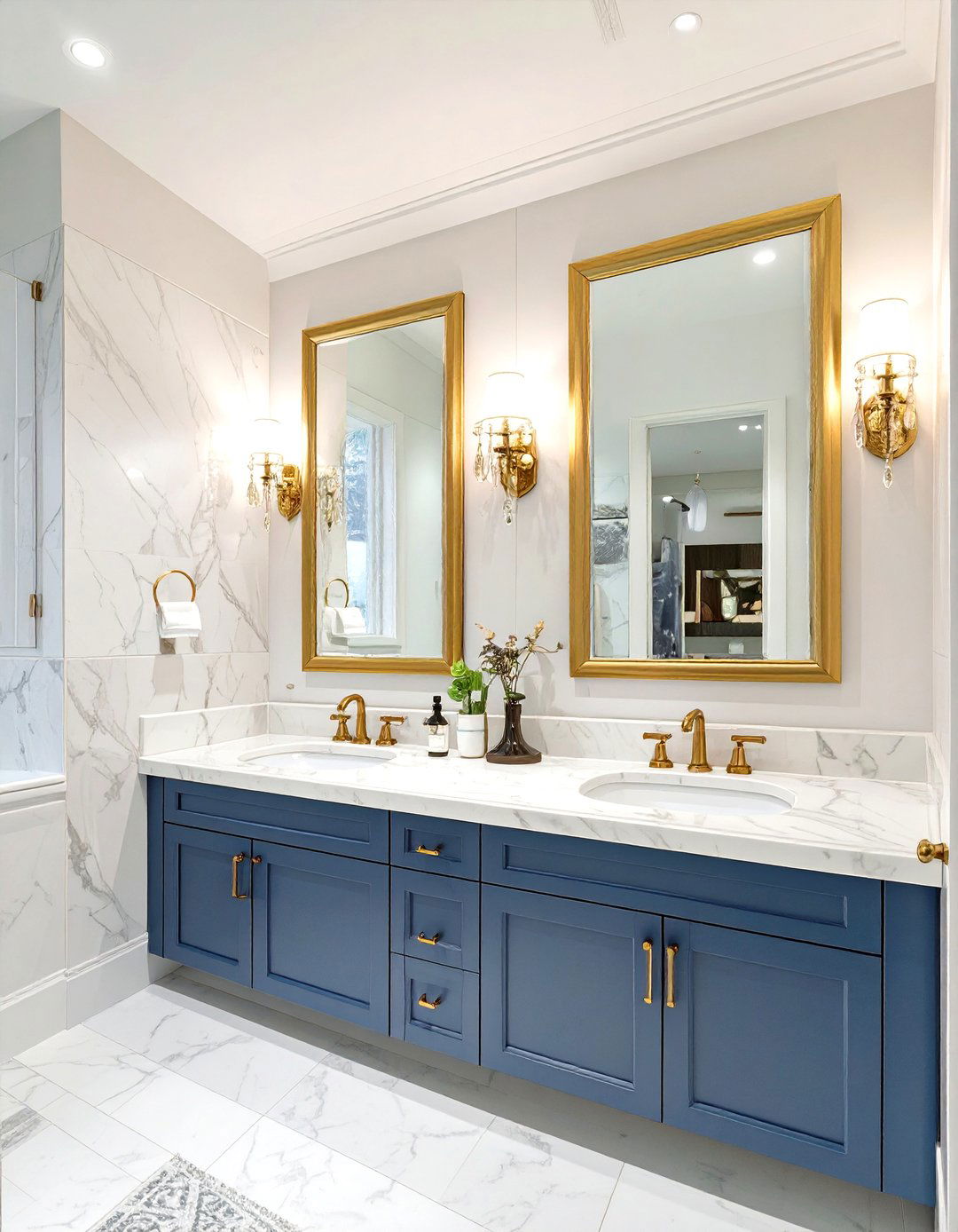 A Luxurious Marble Bathroom - 30 jack and jill bathroom ideas