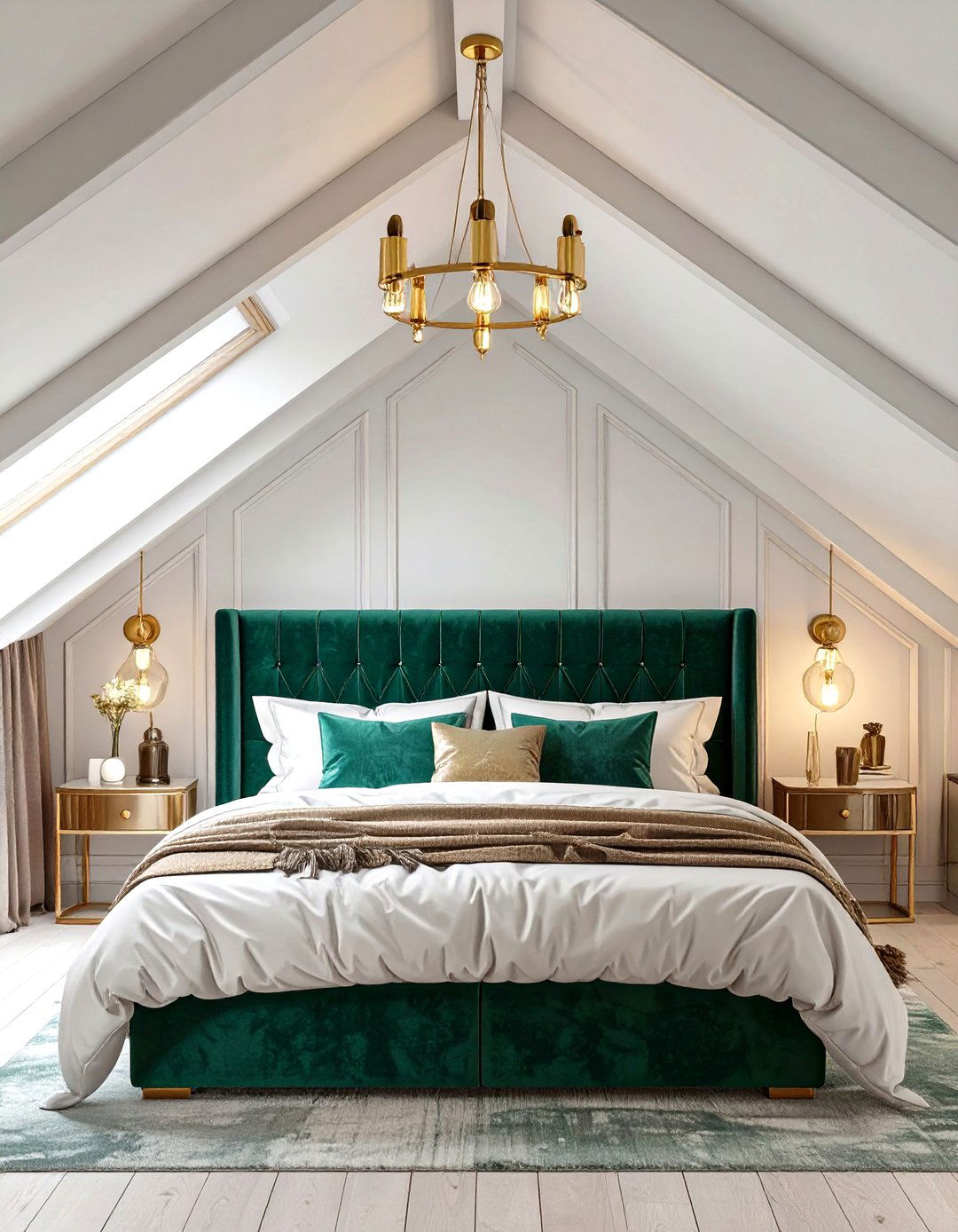 A Luxurious Velvet Bedroom Retreat - 30 low sloped ceiling bedroom ideas