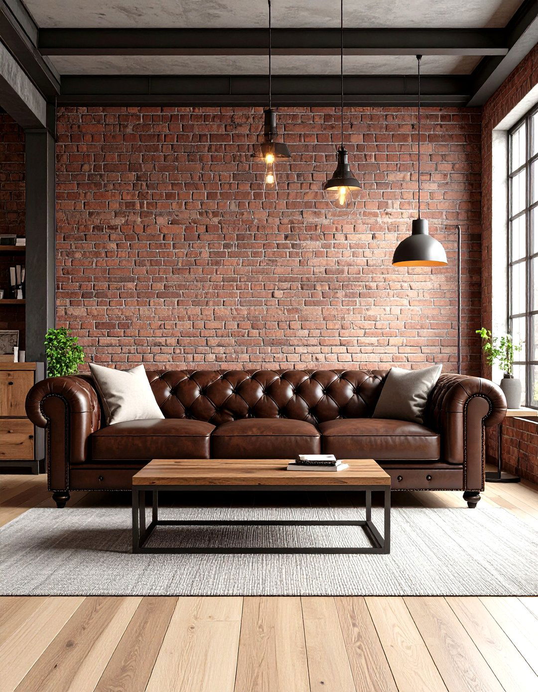 A Masculine Industrial Living Room - 30 interior decor ideas for living room