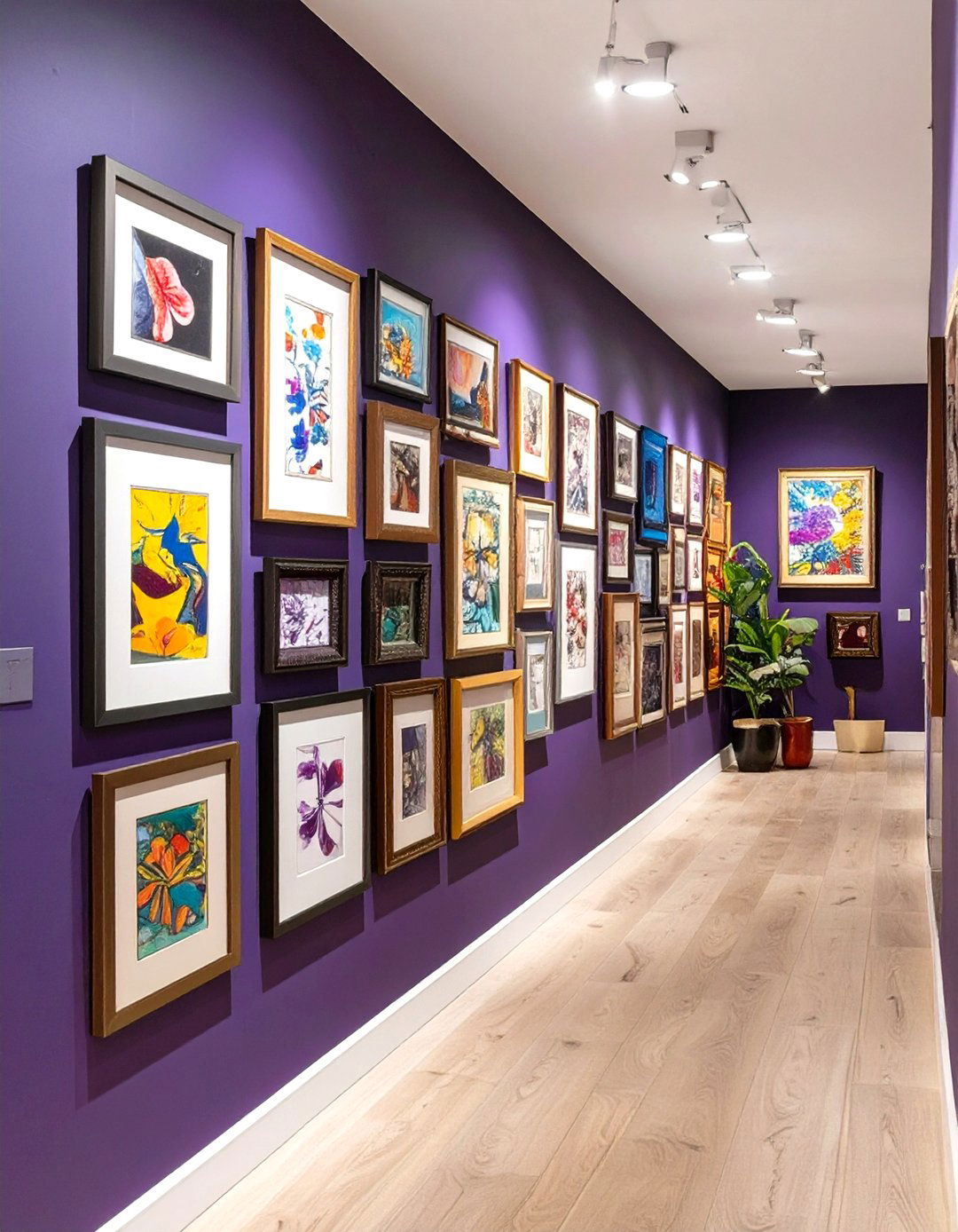 A Maximalist Gallery Wall Elevation - 30 interior design sketches ideas