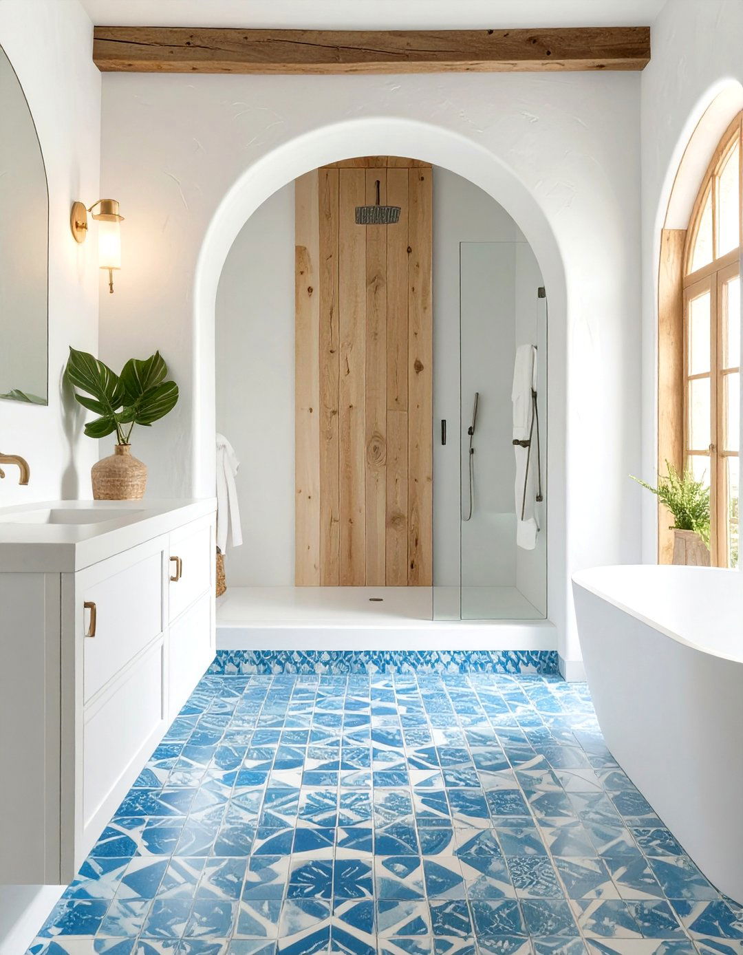 A Mediterranean Coastal Bathroom - 30 bathroom remodeling ideas