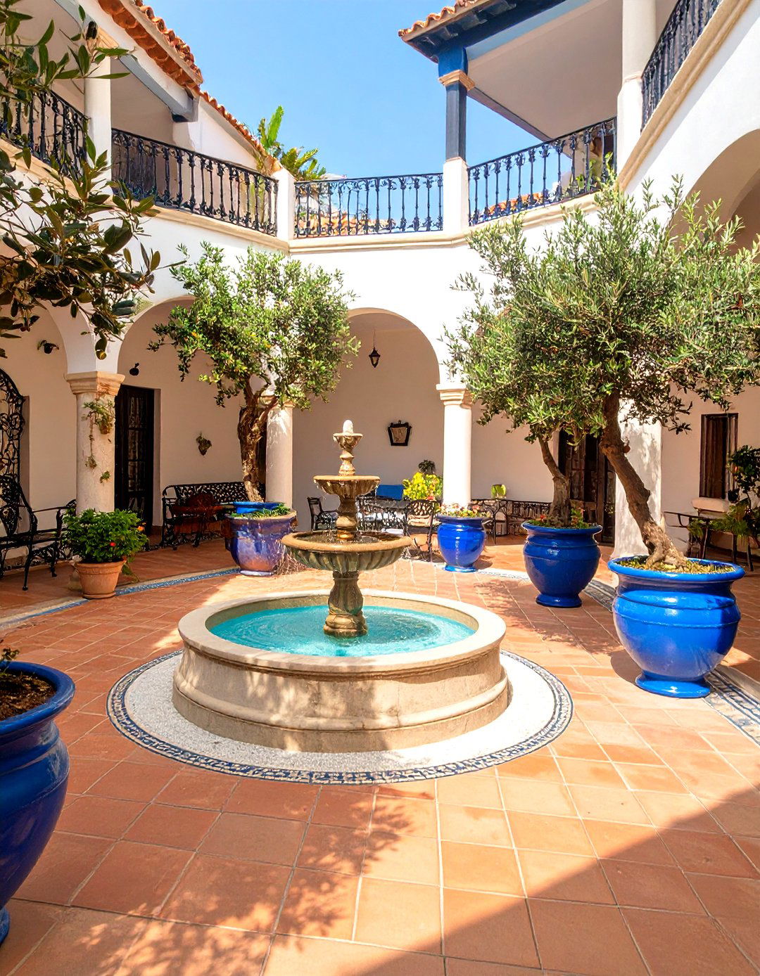 A Mediterranean Courtyard - 30 outdoor  decorating ideas