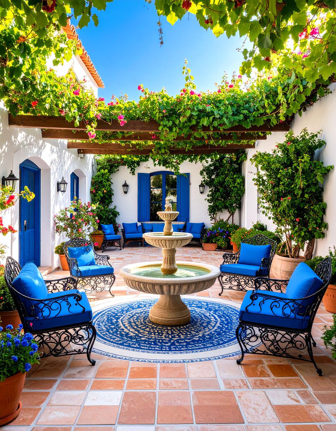 A Mediterranean Courtyard Backyard - 30 design my backyard ideas