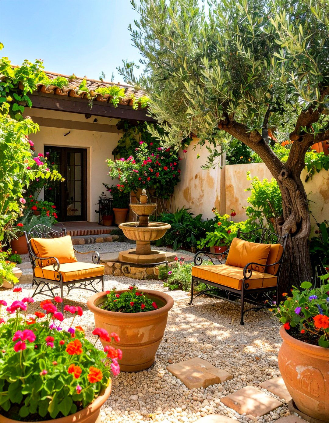 A Mediterranean Courtyard Backyard - 30 ideas for backyard