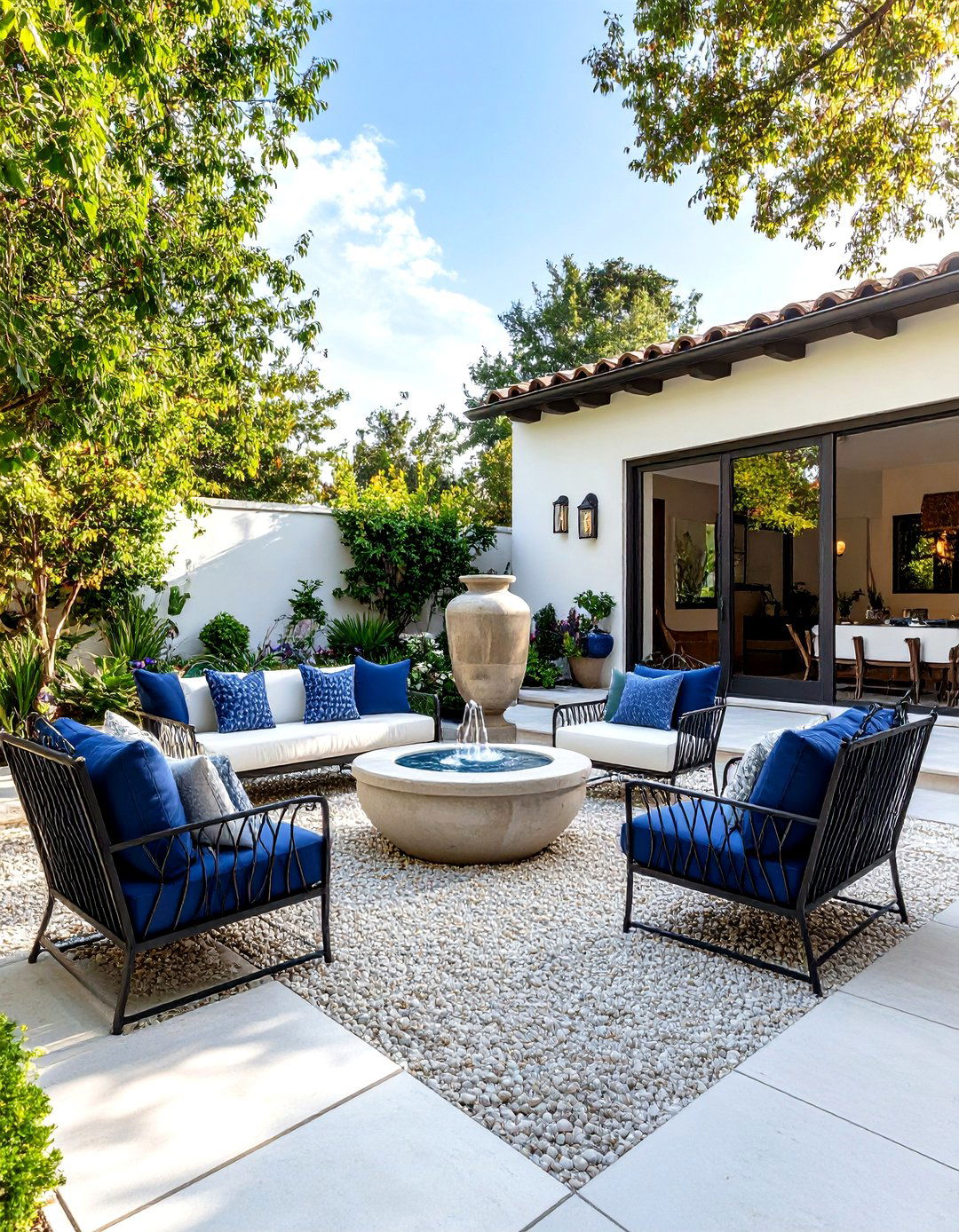 A Mediterranean Courtyard Escape - 30 diy backyard ideas