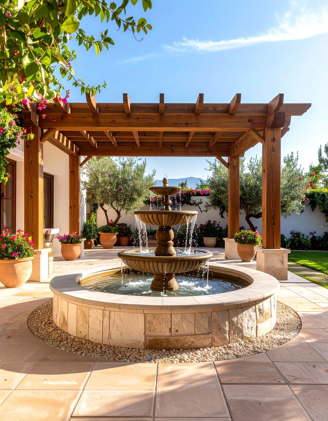 A Mediterranean Courtyard Escape - 30 large backyard landscaping ideas
