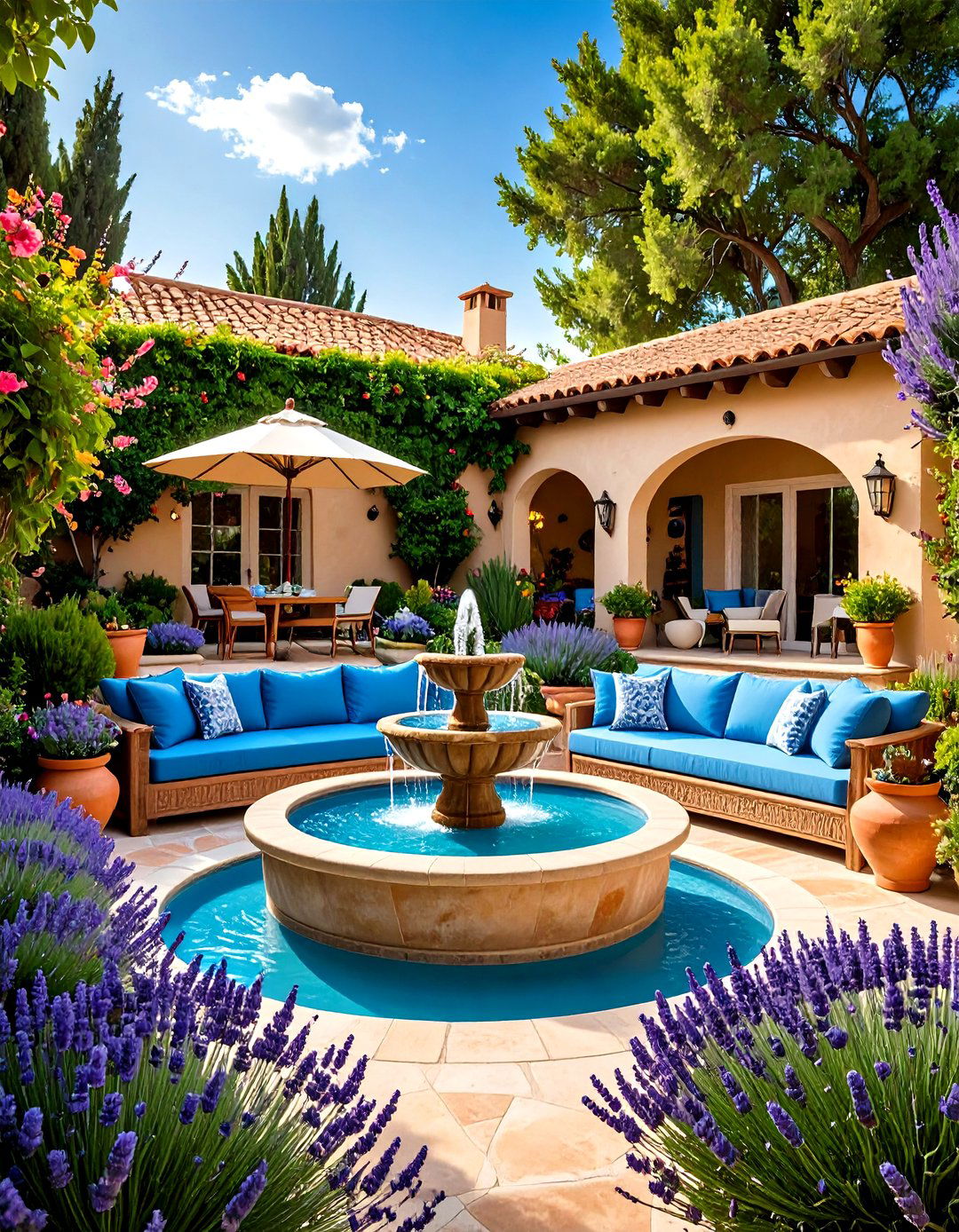 A Mediterranean Courtyard Oasis - 30 front yard and backyard landscaping ideas