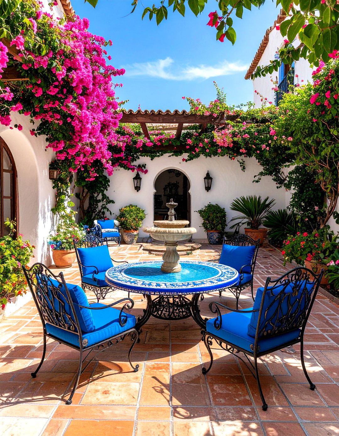 A Mediterranean Courtyard - 30 how to design outdoor living spaces ideas