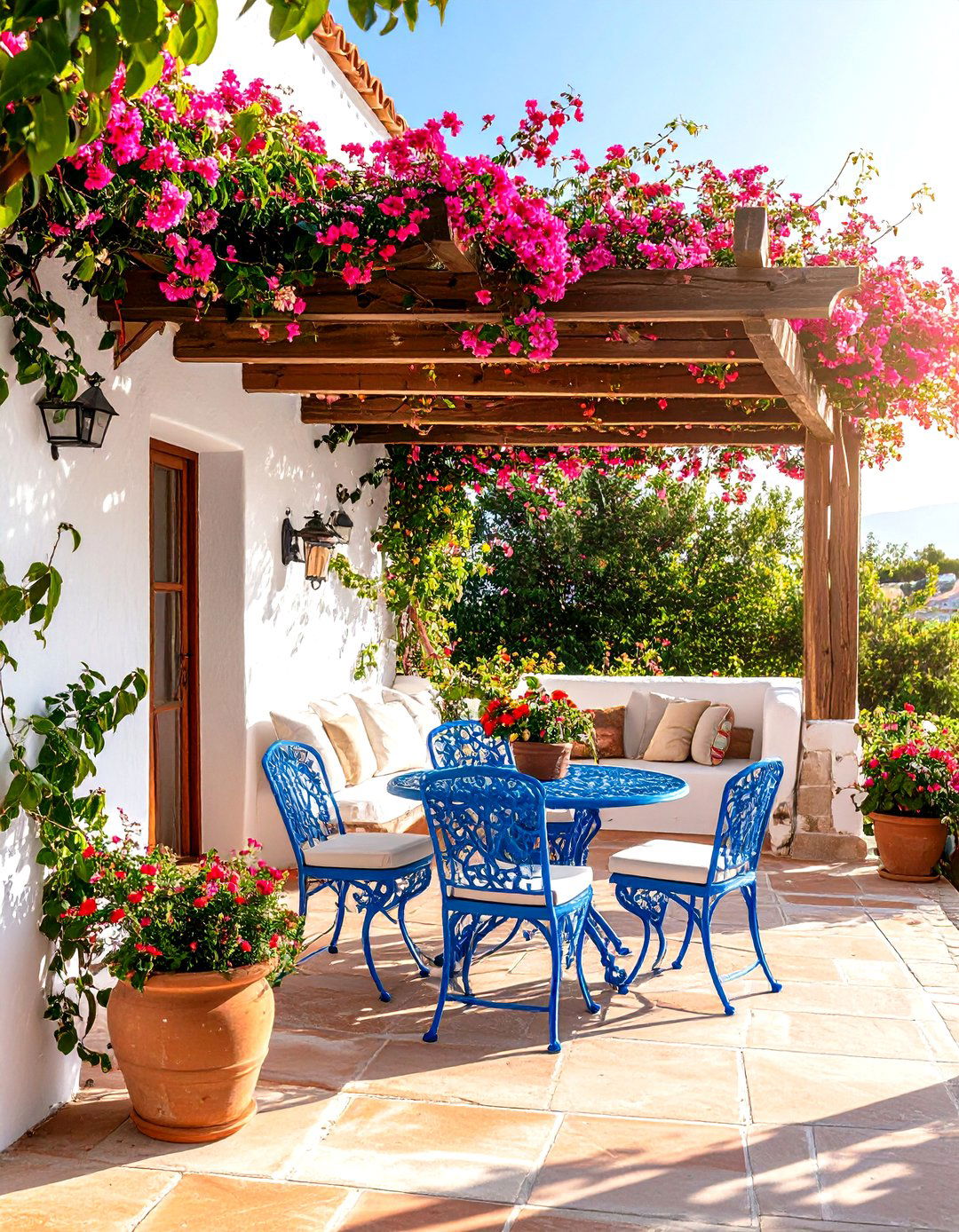 A Mediterranean Inspired Terrace Patio - 30 diy patio ideas