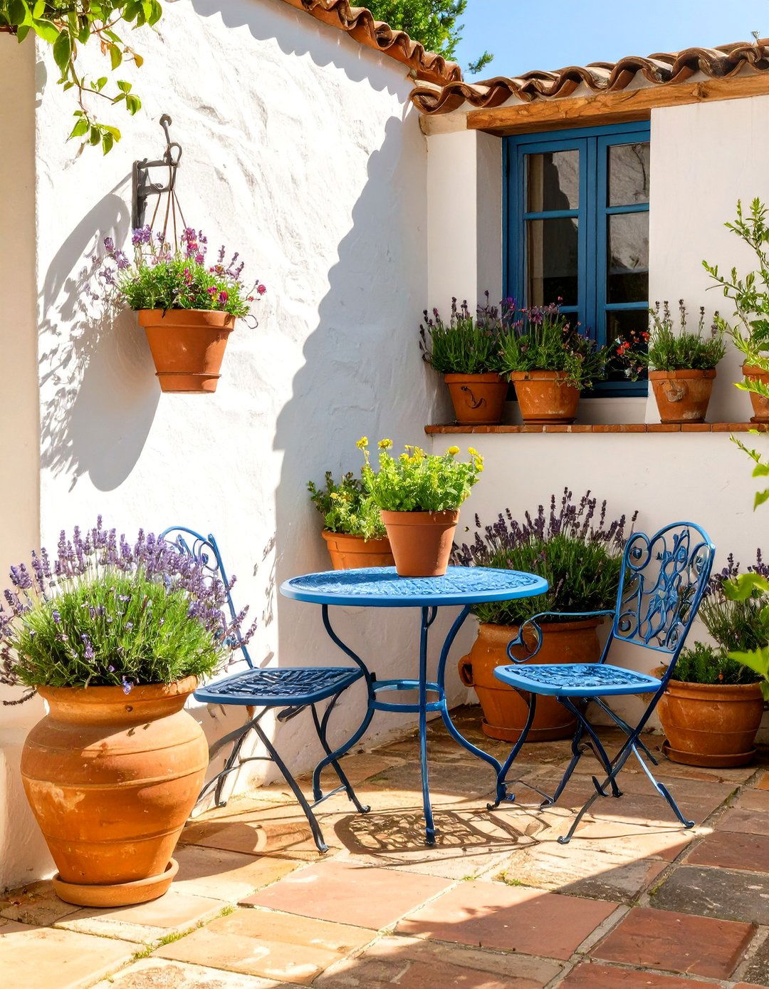 A Mediterranean Inspired Whitewashed Corner - 30 backyard patio ideas on a budget