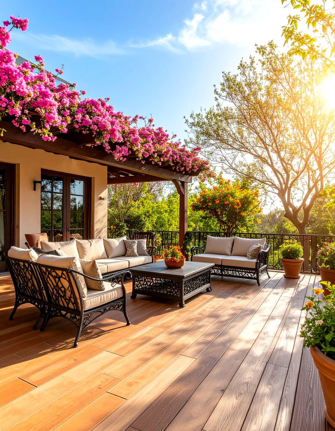 A Mediterranean Terrace Deck - 30 design a deck ideas