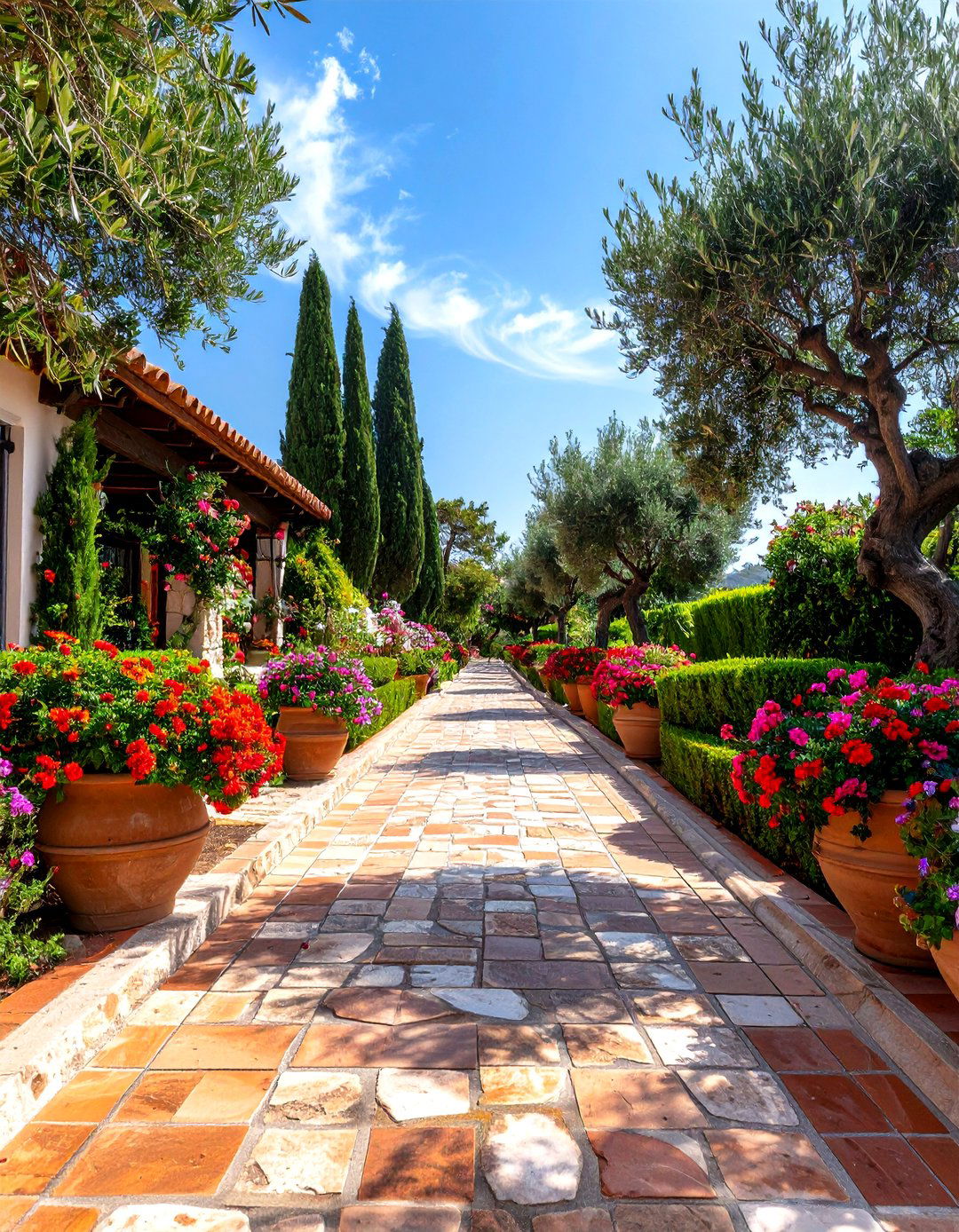 A Mediterranean Villa Driveway Approach - 30 driveway landscaping ideas
