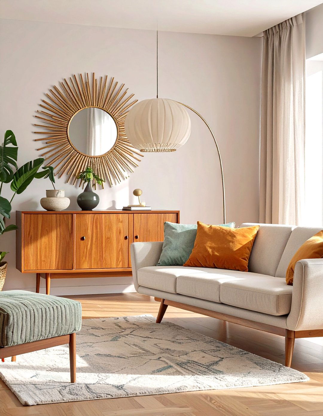 A Mid Century Modern Living Room - 30 cozy apartment living room ideas