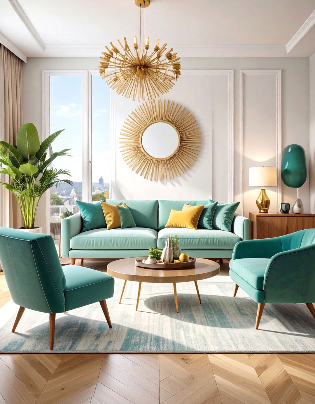 A Mid Century Modern Living Room - 30 budget apartment living room ideas