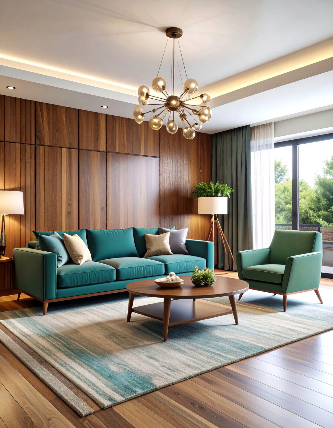 A Mid Century Modern Lounge Basement - 30 ai basement remodel ideas