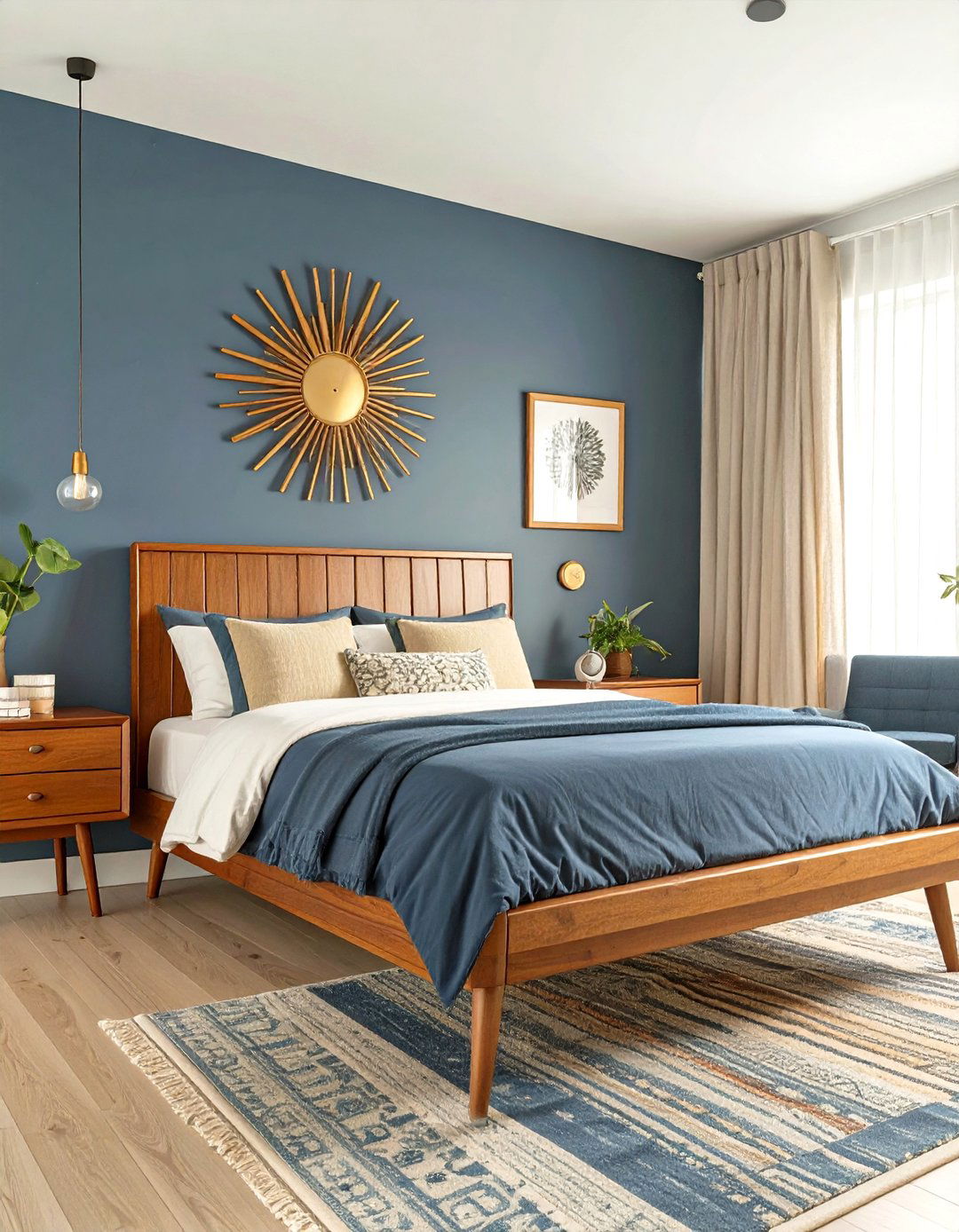 A Mid Century Modern Navy Bedroom - 30 navy bedroom ideas