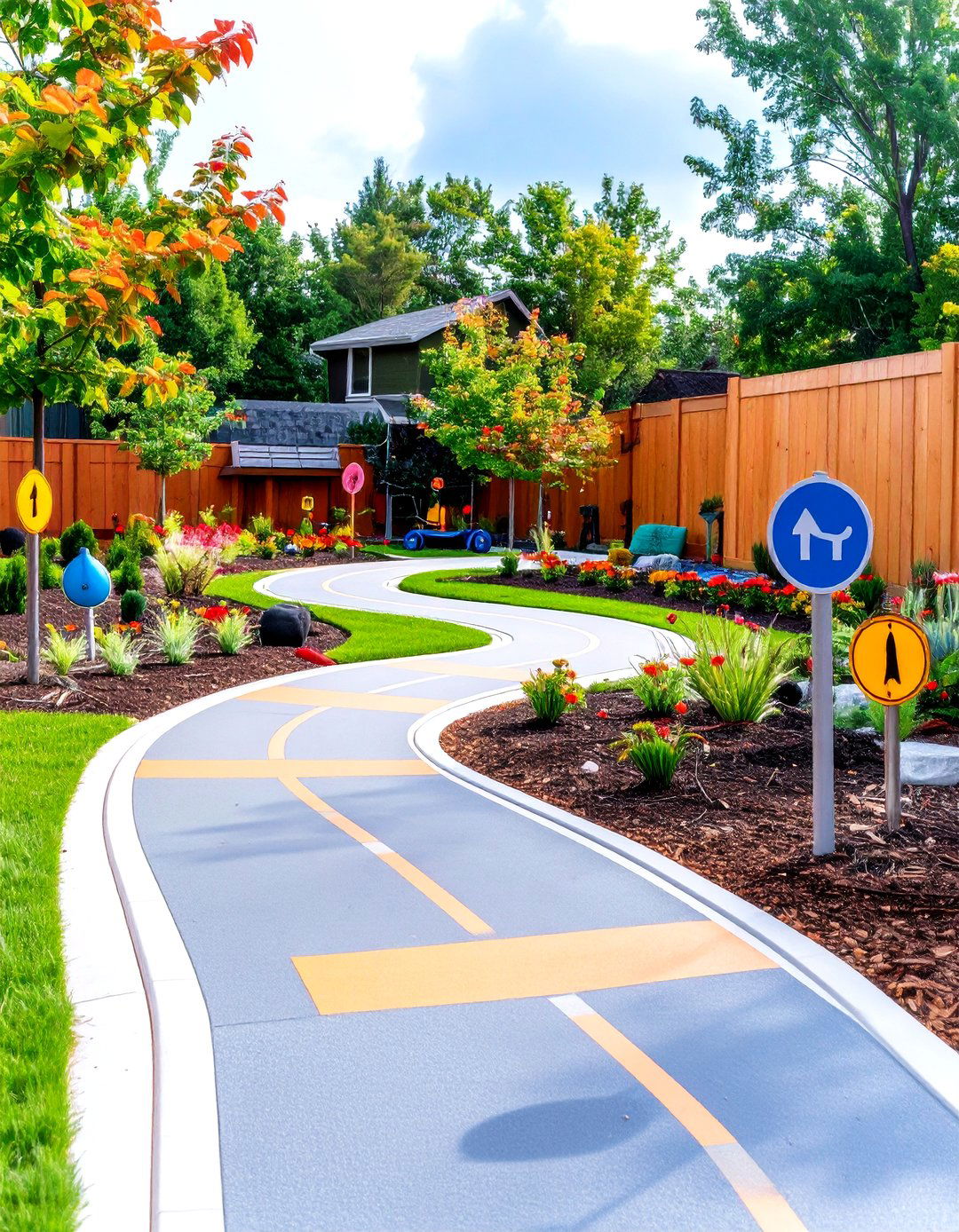 A Miniature Roadway System - 30 kids backyard ideas