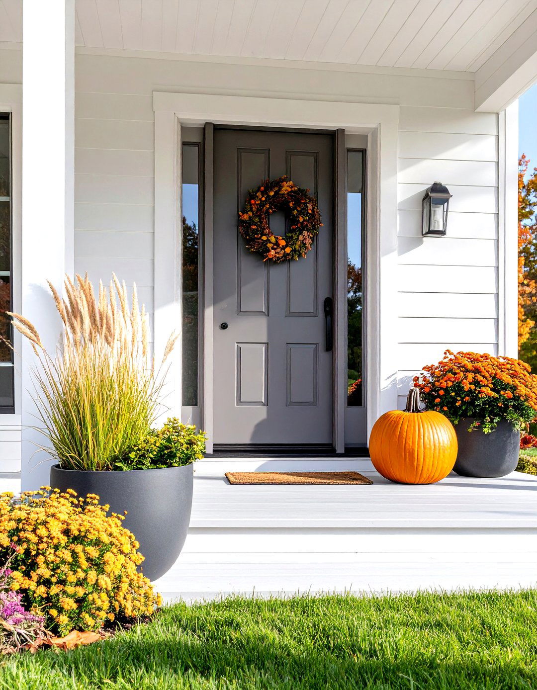 A Minimalist Autumn Front Porch - 30 fall front porch ideas