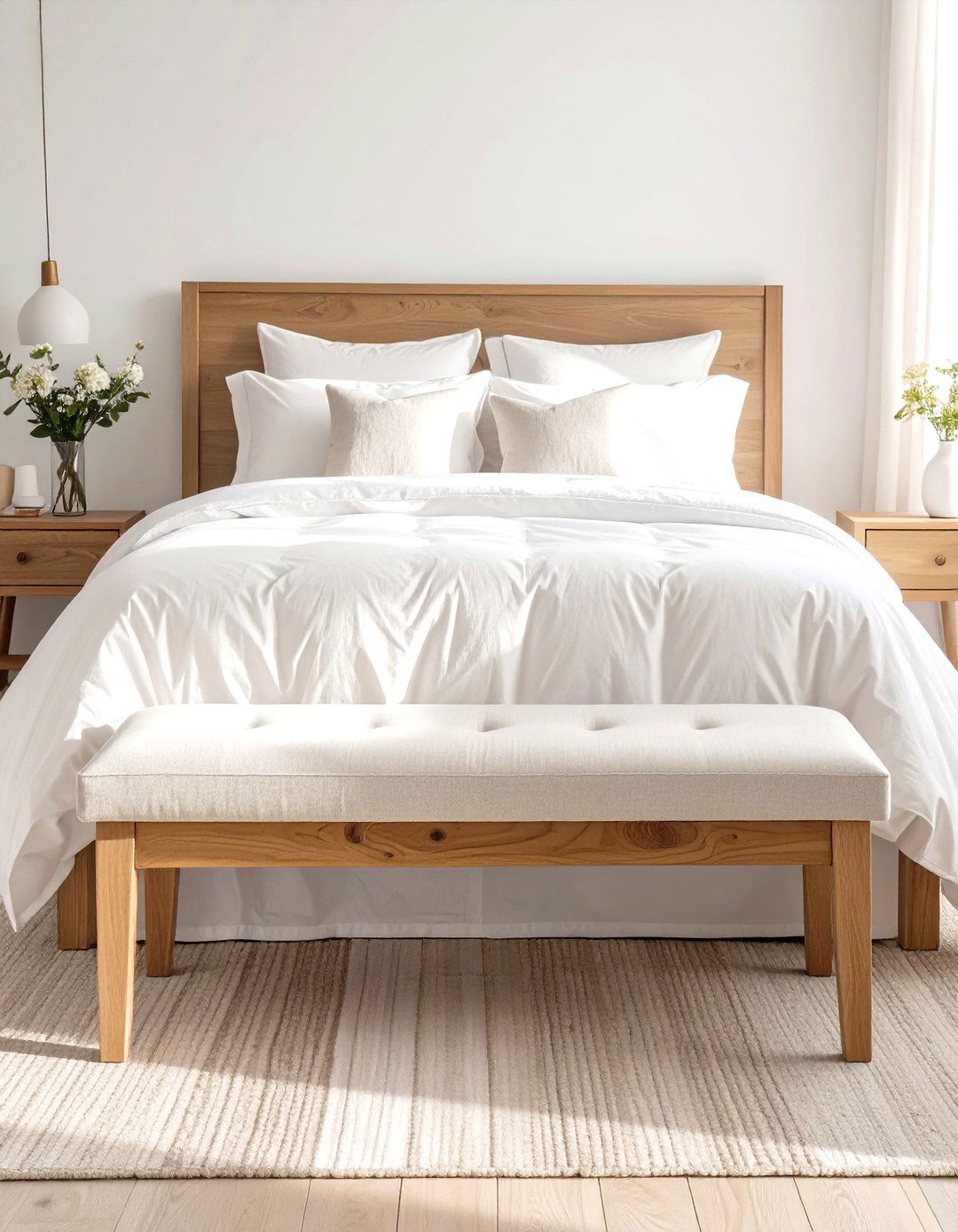 A Minimalist Bedroom Bench - 30 bedroom seating ideas