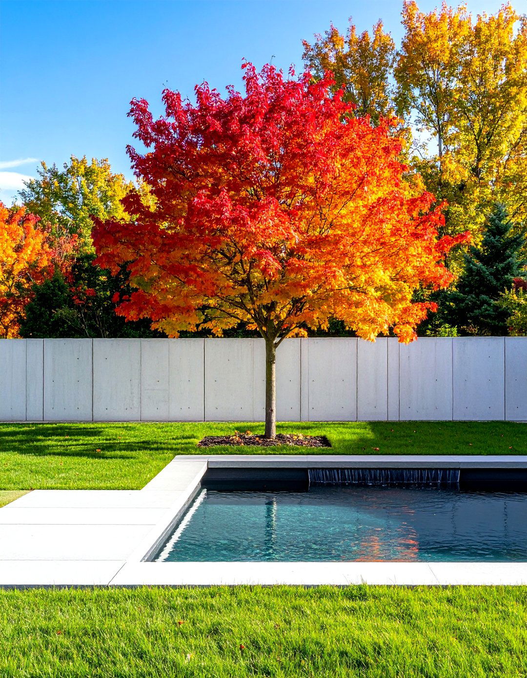 A Minimalist Concrete Fence Garden - 30 fence garden ideas