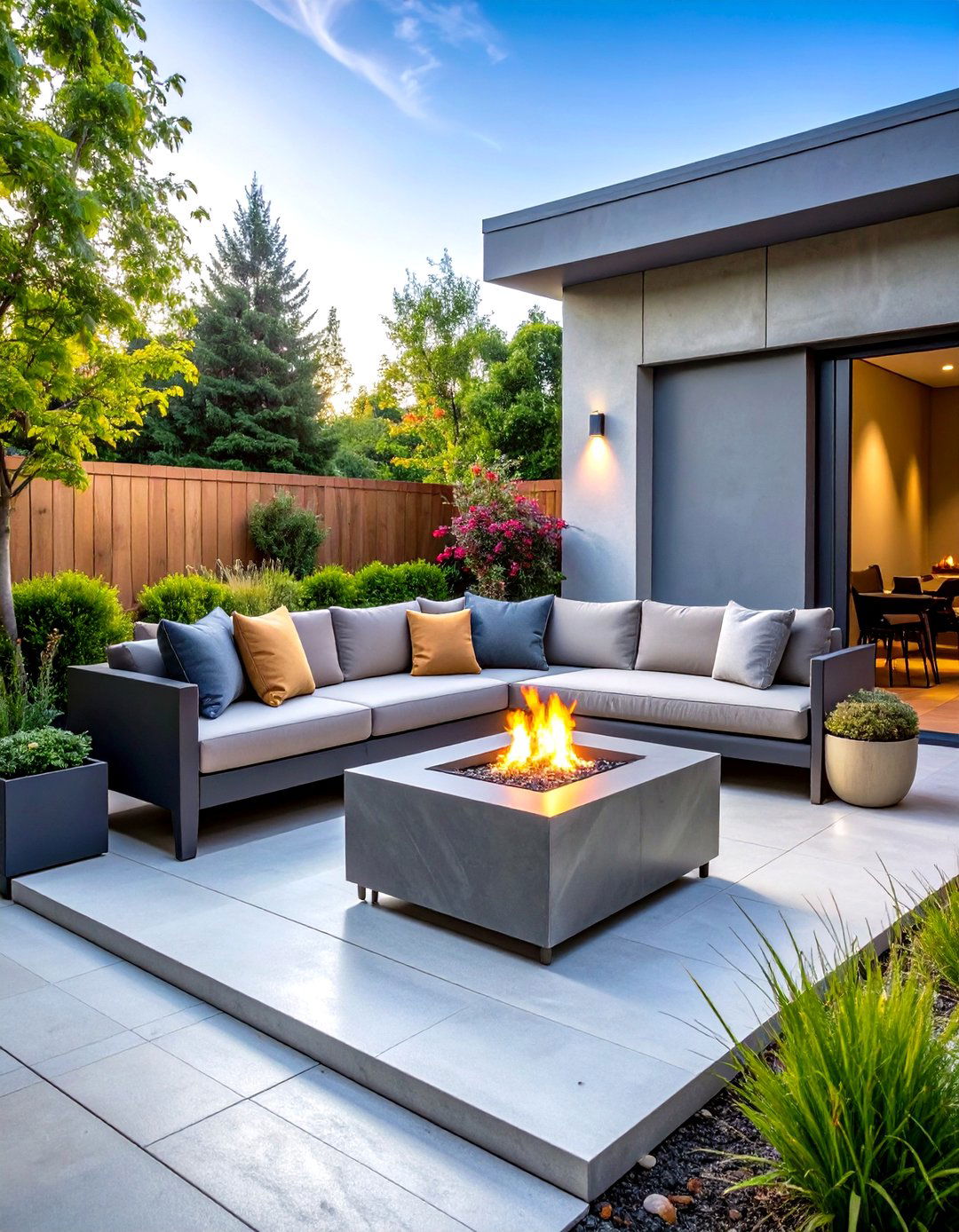 A Minimalist Concrete Patio - 30 easy patio ideas