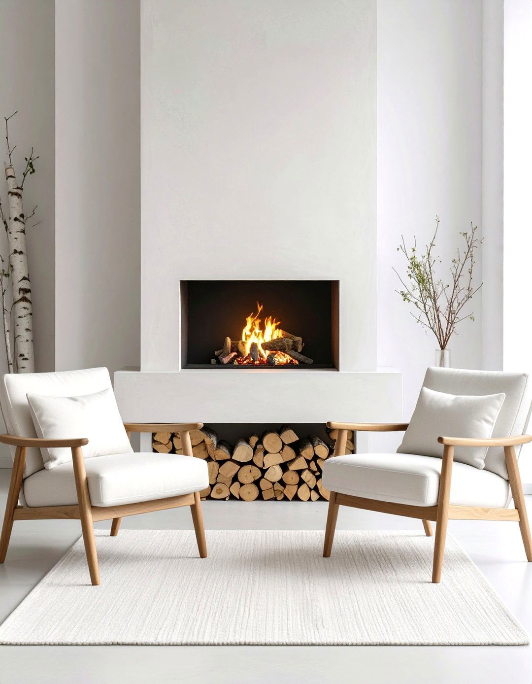A Minimalist Fireplace as a Focal Point - 30 nordic interior design ideas
