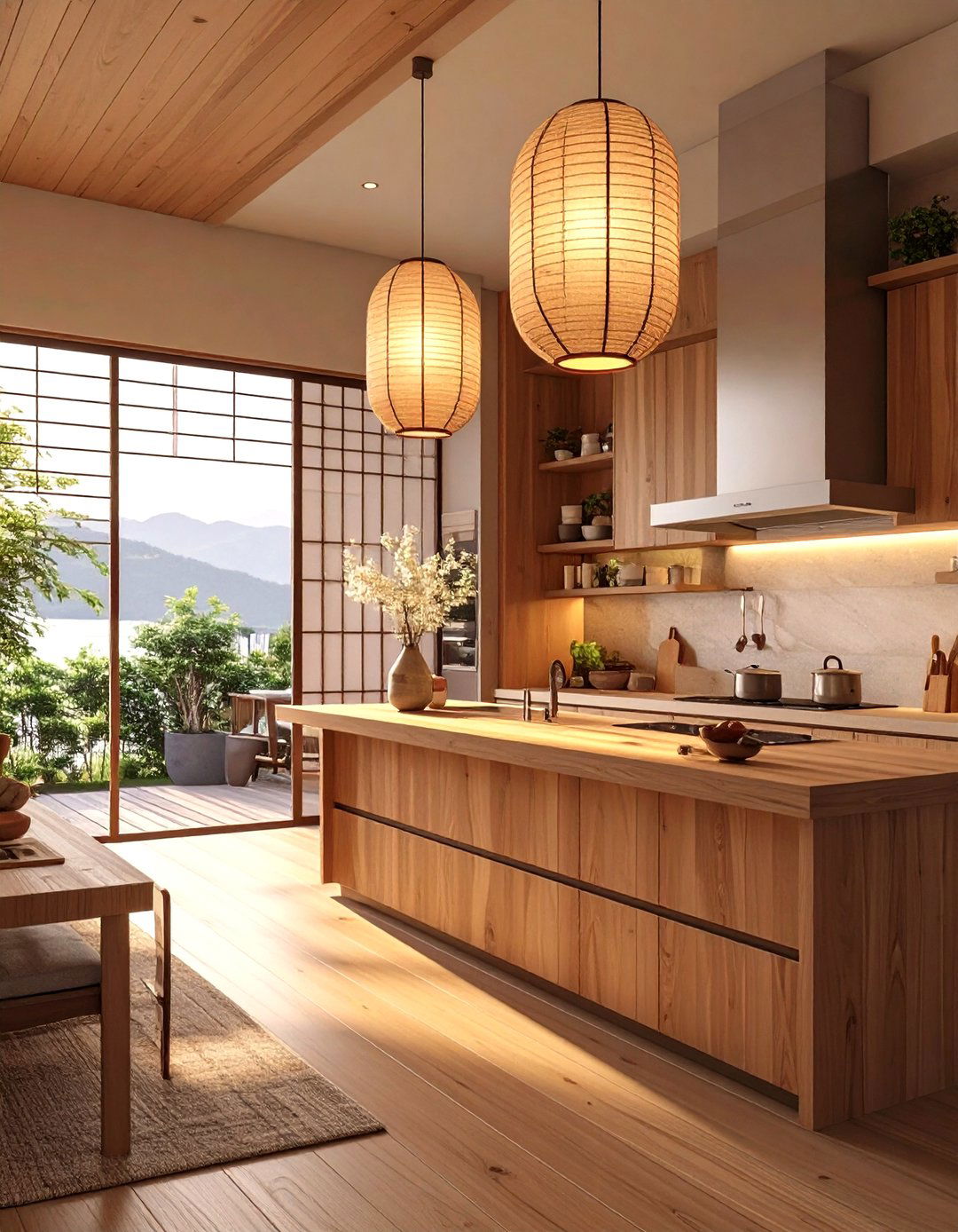 A Minimalist Japanese Kitchen - 30 minecraft kitchen ideas