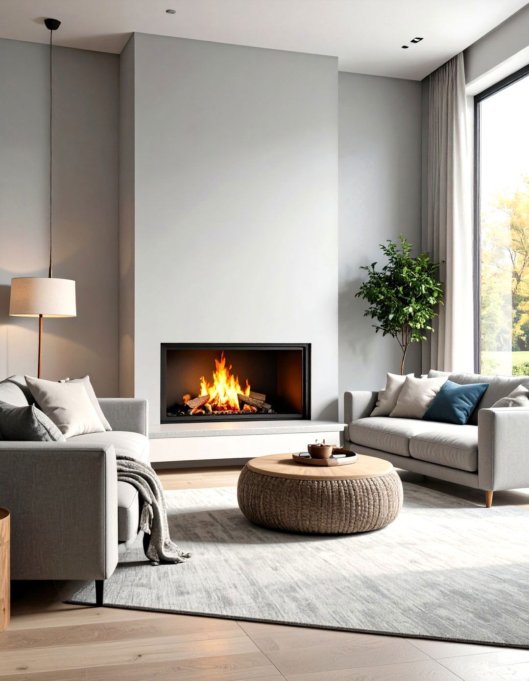 A Minimalist Living Room Corner Fireplace - 30 living room corner fireplace ideas