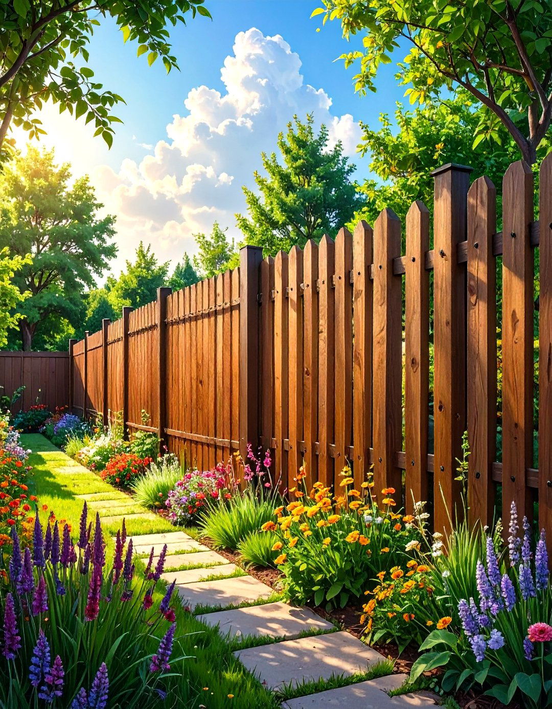A Minimalist Rebar and Wood Fence - 30 low cost garden fence designs