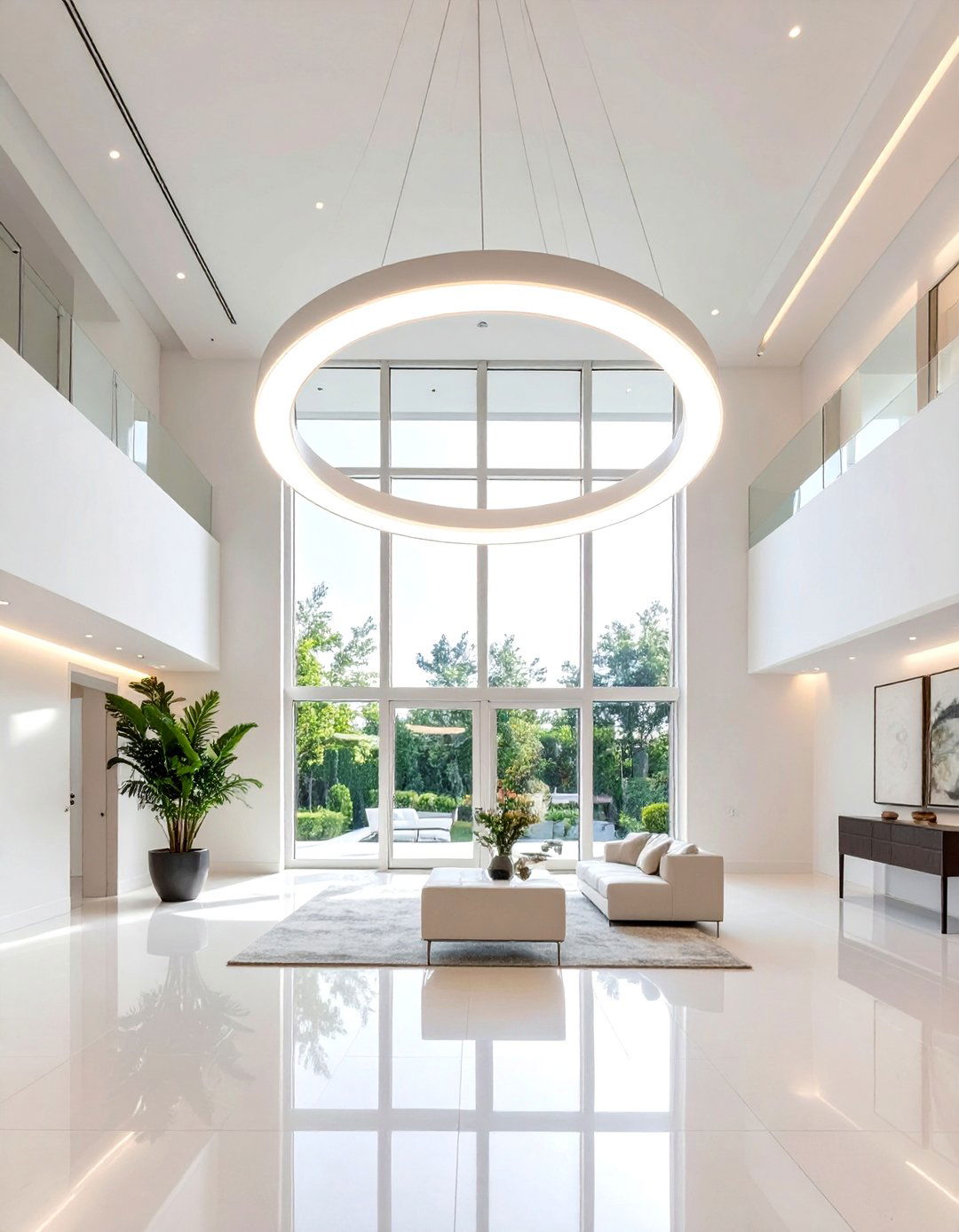 A Minimalist Ring Foyer Chandelier - 30 foyer chandelier ideas