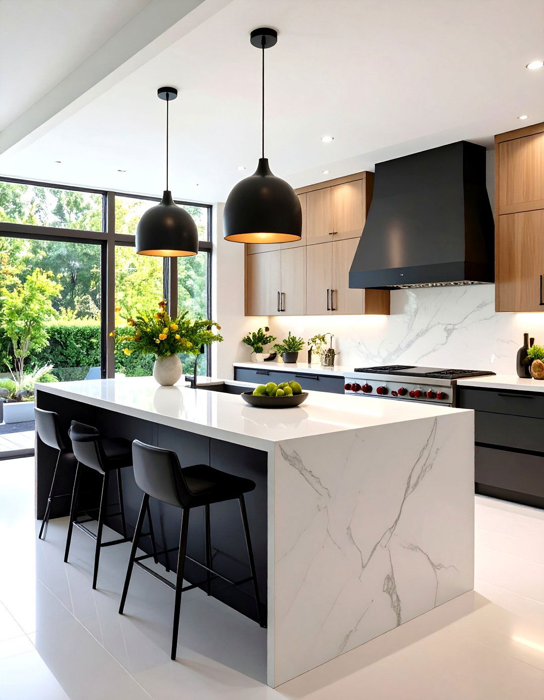 A Minimalist Sculptural Display - 30 kitchen island centerpiece ideas