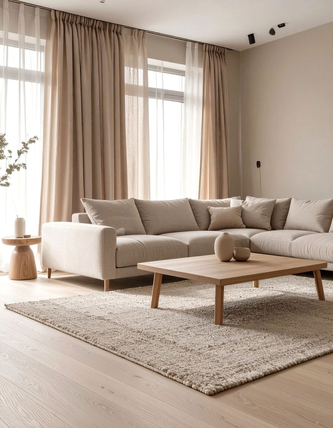 A Minimalist Taupe Living Room - 30 brown living room ideas