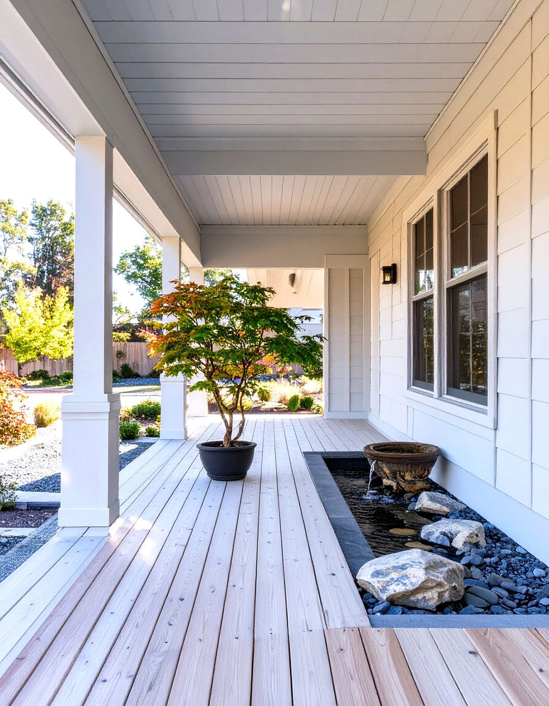 A Minimalist Zen Garden Approach - 30 front porch ideas for ranch style homes before and after