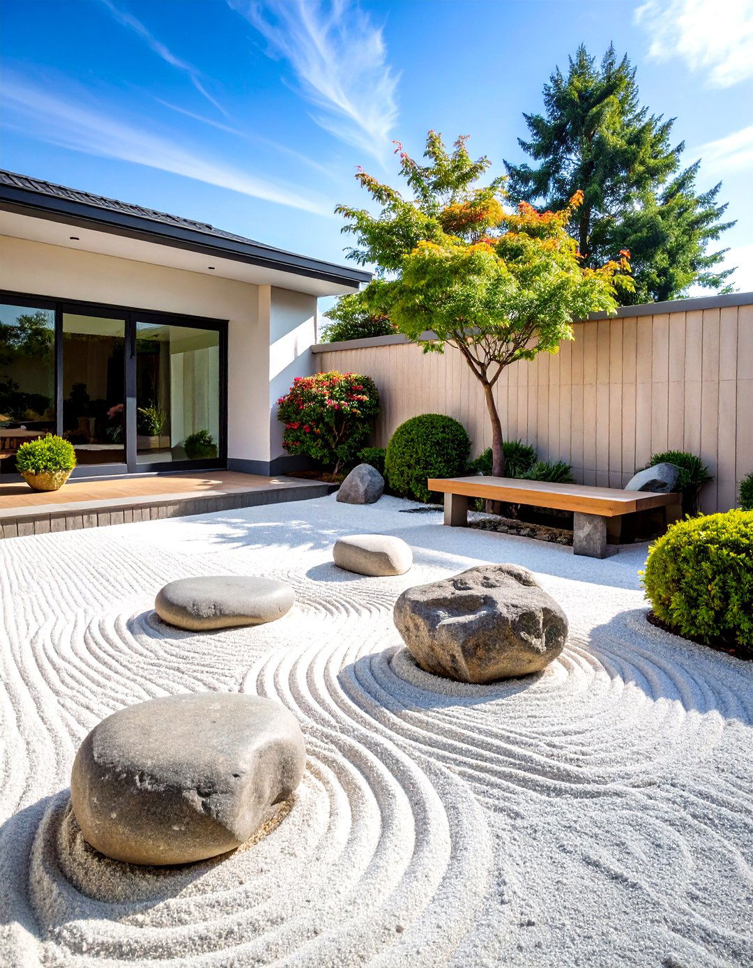 A Minimalist Zen Garden Corner - 30 easy backyard ideas