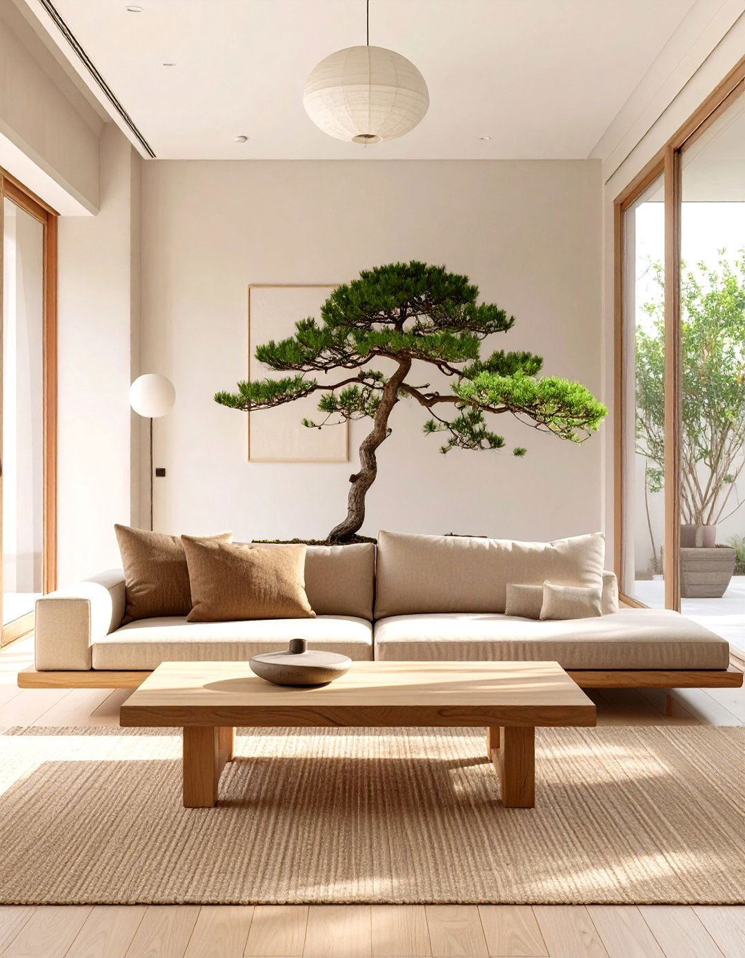 A Minimalist Zen Living Room - 30 brown couch living room ideas