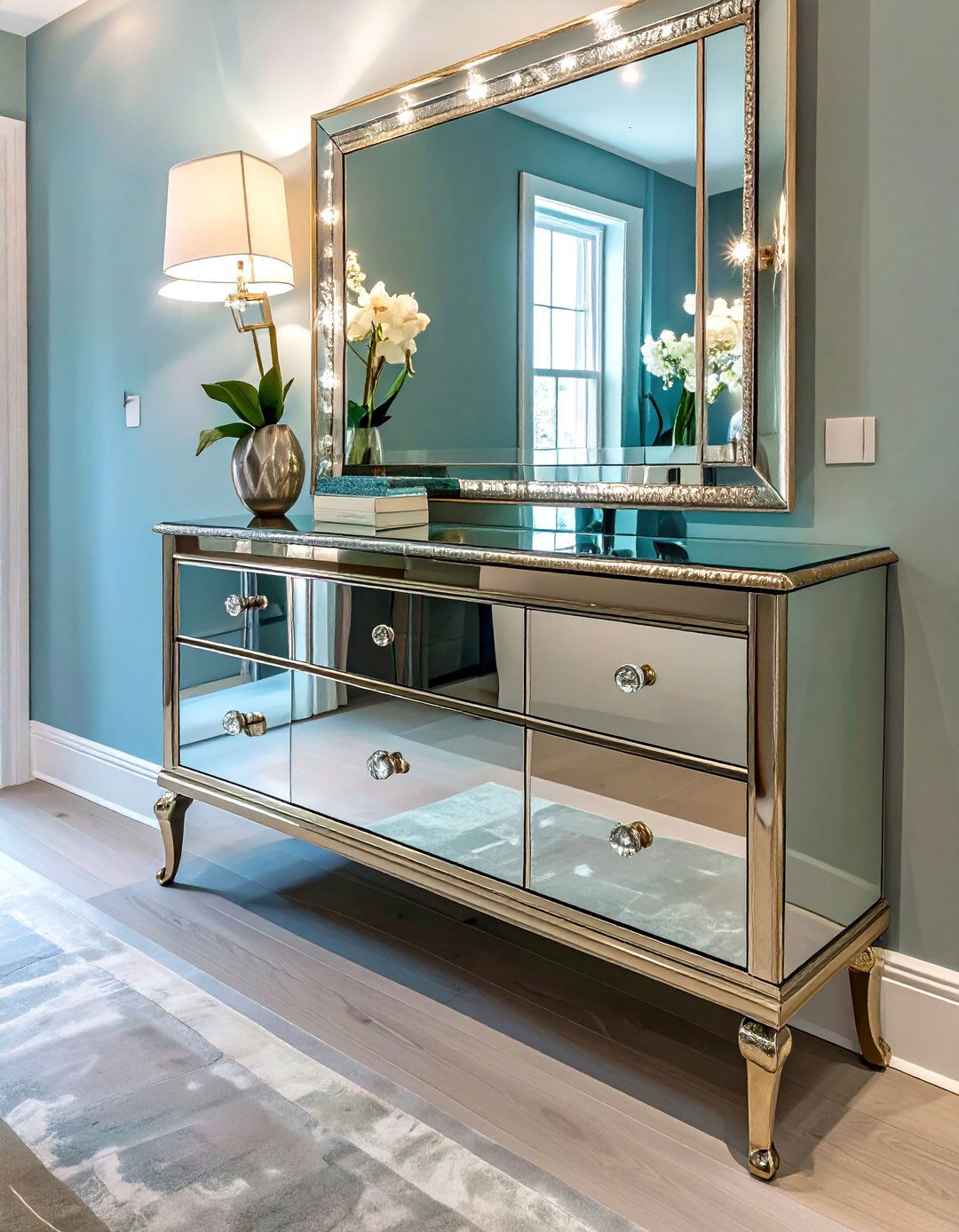 A Mirrored Dresser for Glamour - 30 dresser in closet ideas
