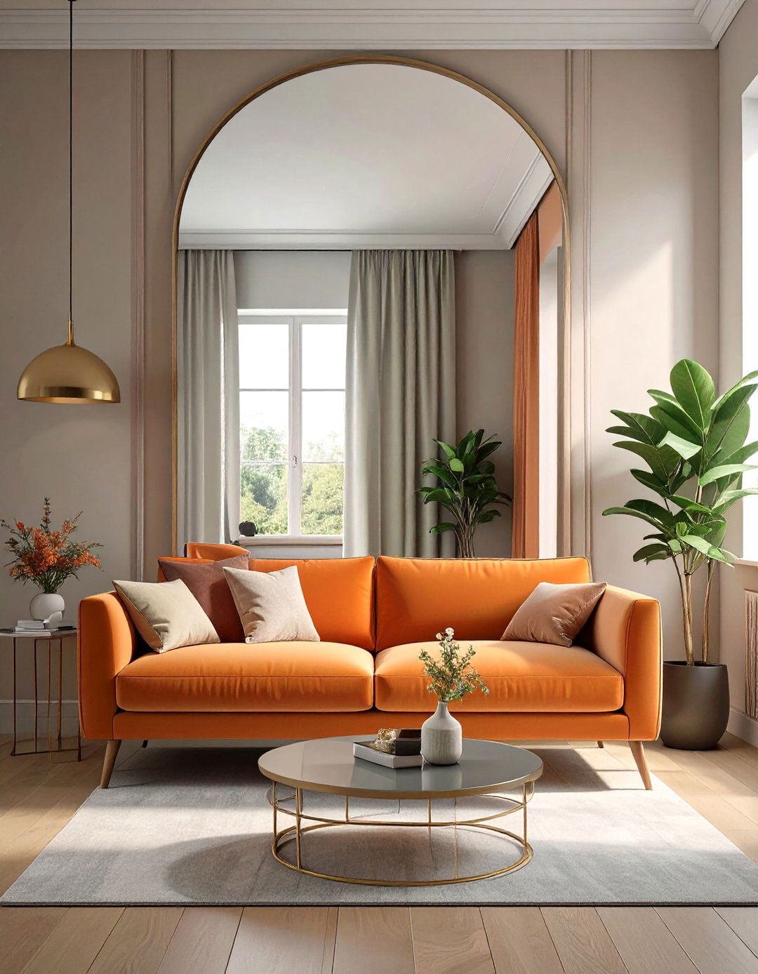 A Mirrored Wall to Create Depth - 30 small narrow living room ideas