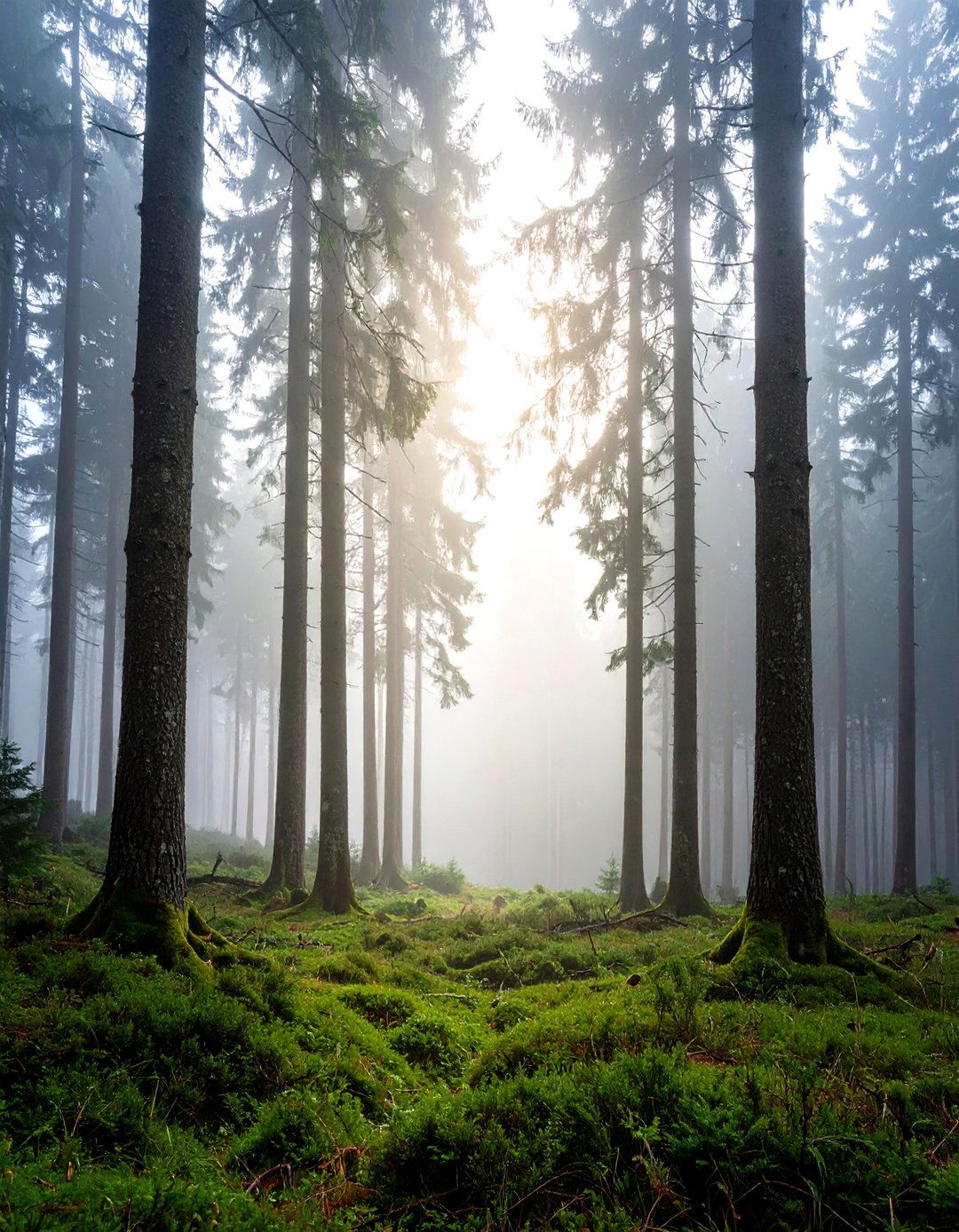 A Misty Morning Forest Landscape - 30 landscape painting ideas