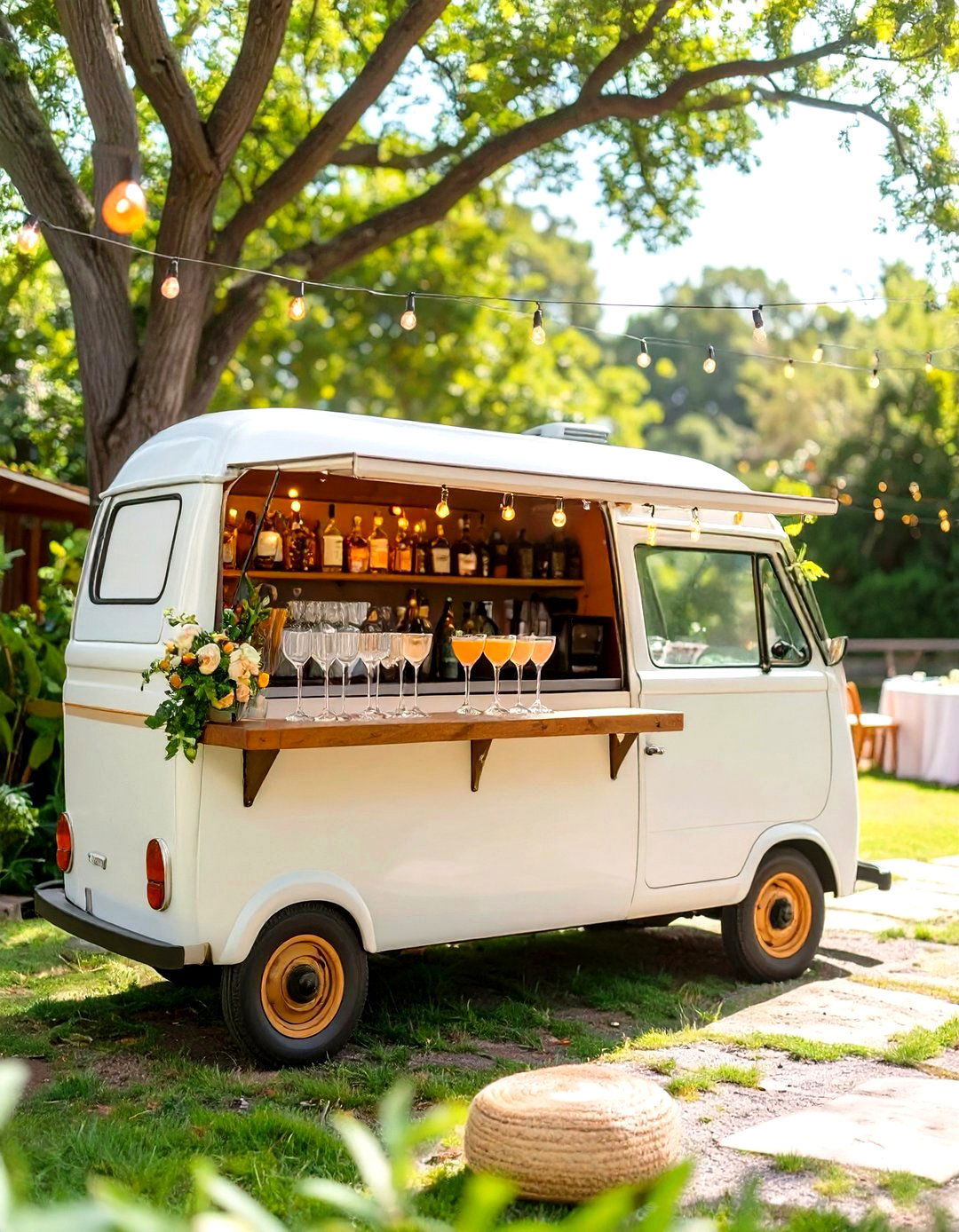 A Mobile Bar or Food Truck - 30 small backyard wedding ideas