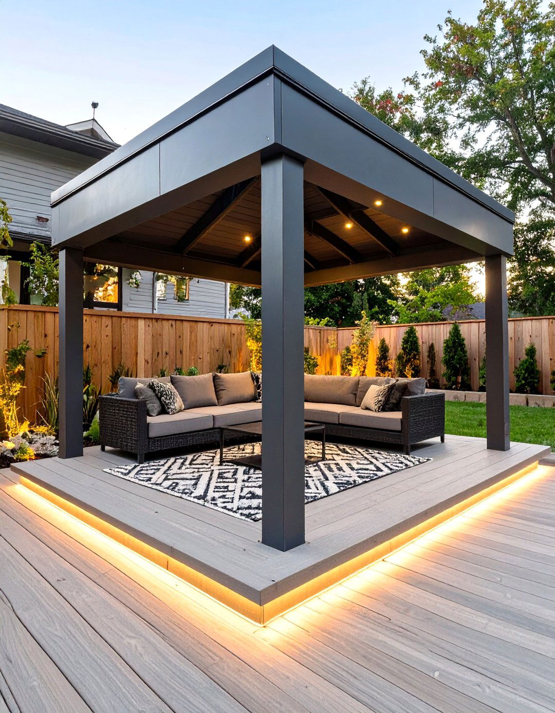 A Modern Aluminum Hardtop Gazebo - 30 gazebo on deck ideas