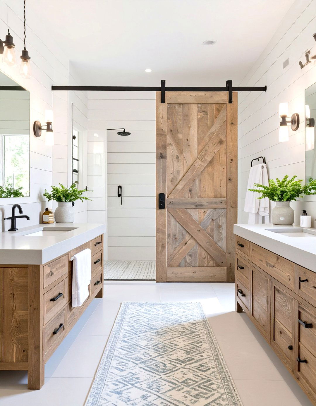 A Modern Farmhouse Bathroom - 30 jack and jill bathroom ideas