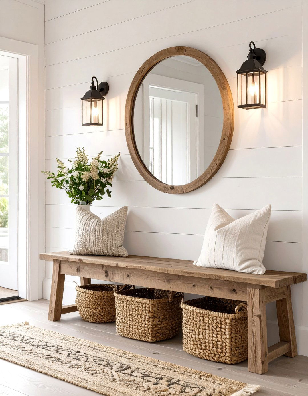 A Modern Farmhouse Entryway - 30 interior design blogs ideas