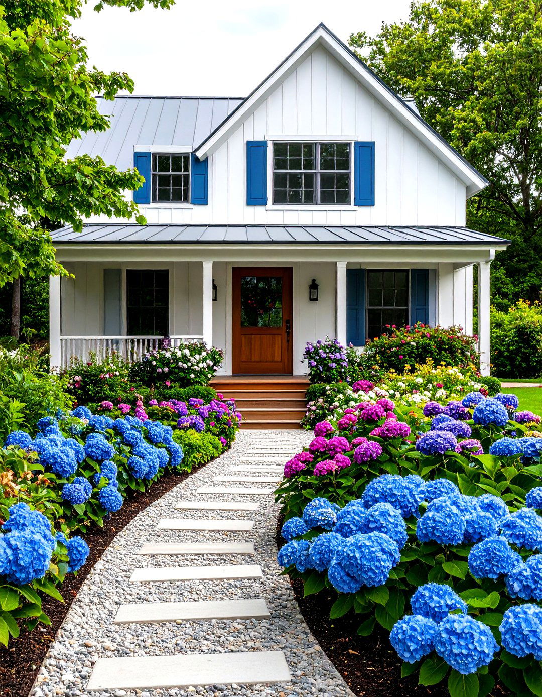A Modern Farmhouse Front Yard - 30 landscape ideas for front of house