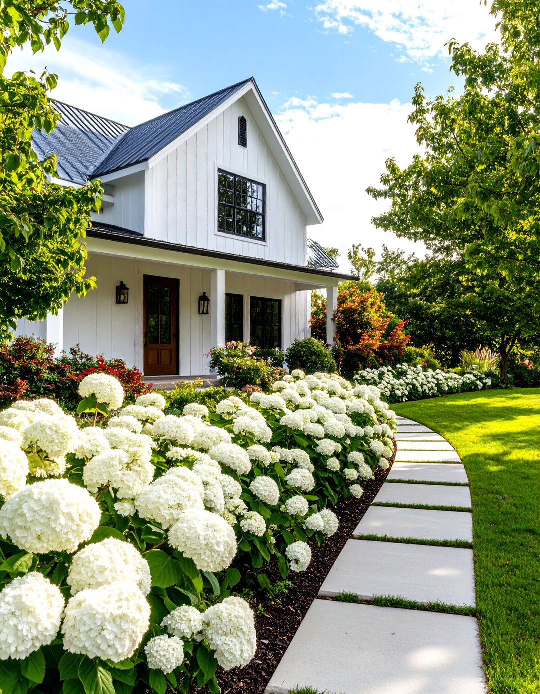 A Modern Farmhouse Front Yard - 30 front house landscaping ideas