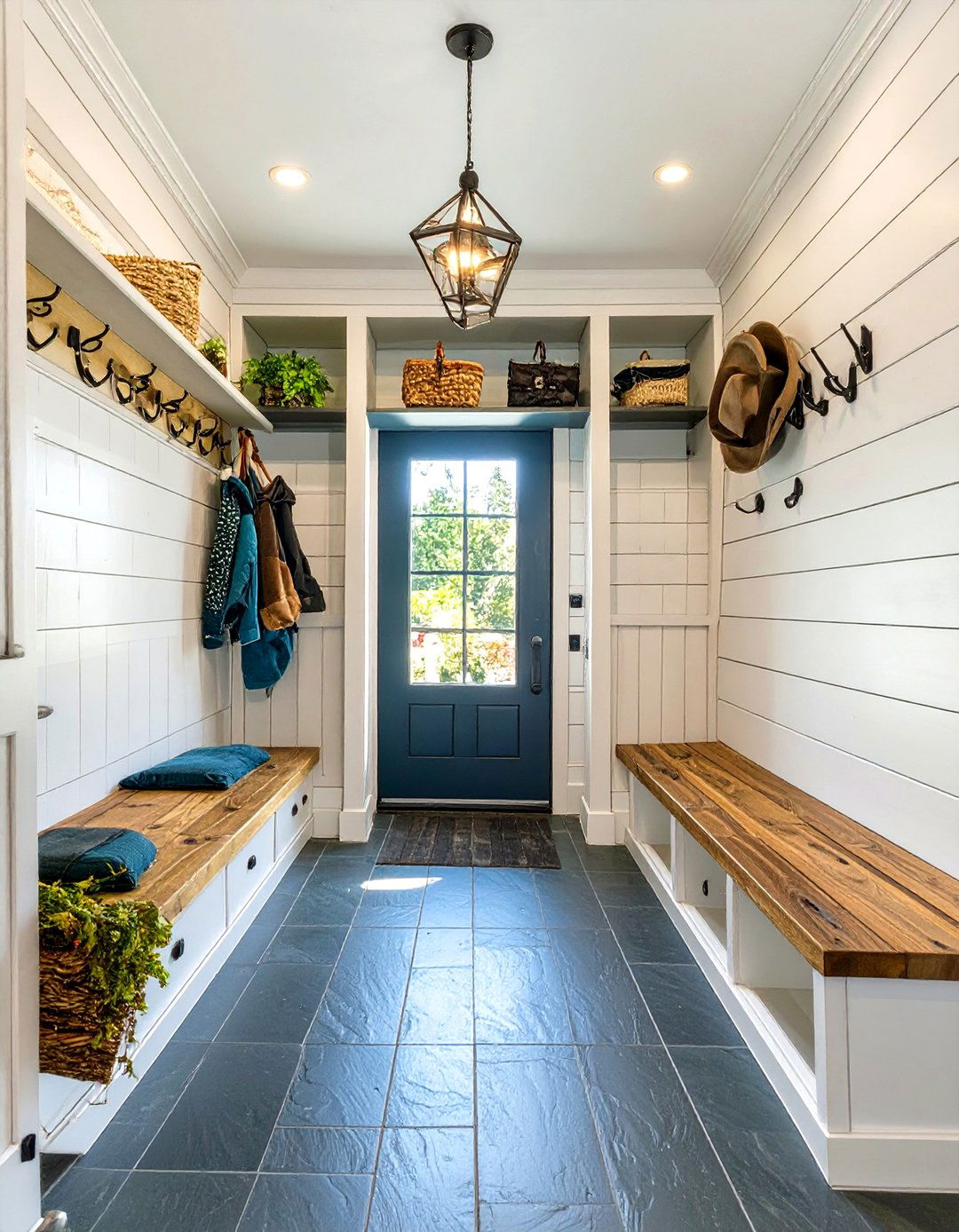 A Modern Farmhouse Mudroom - 30 garage room ideas
