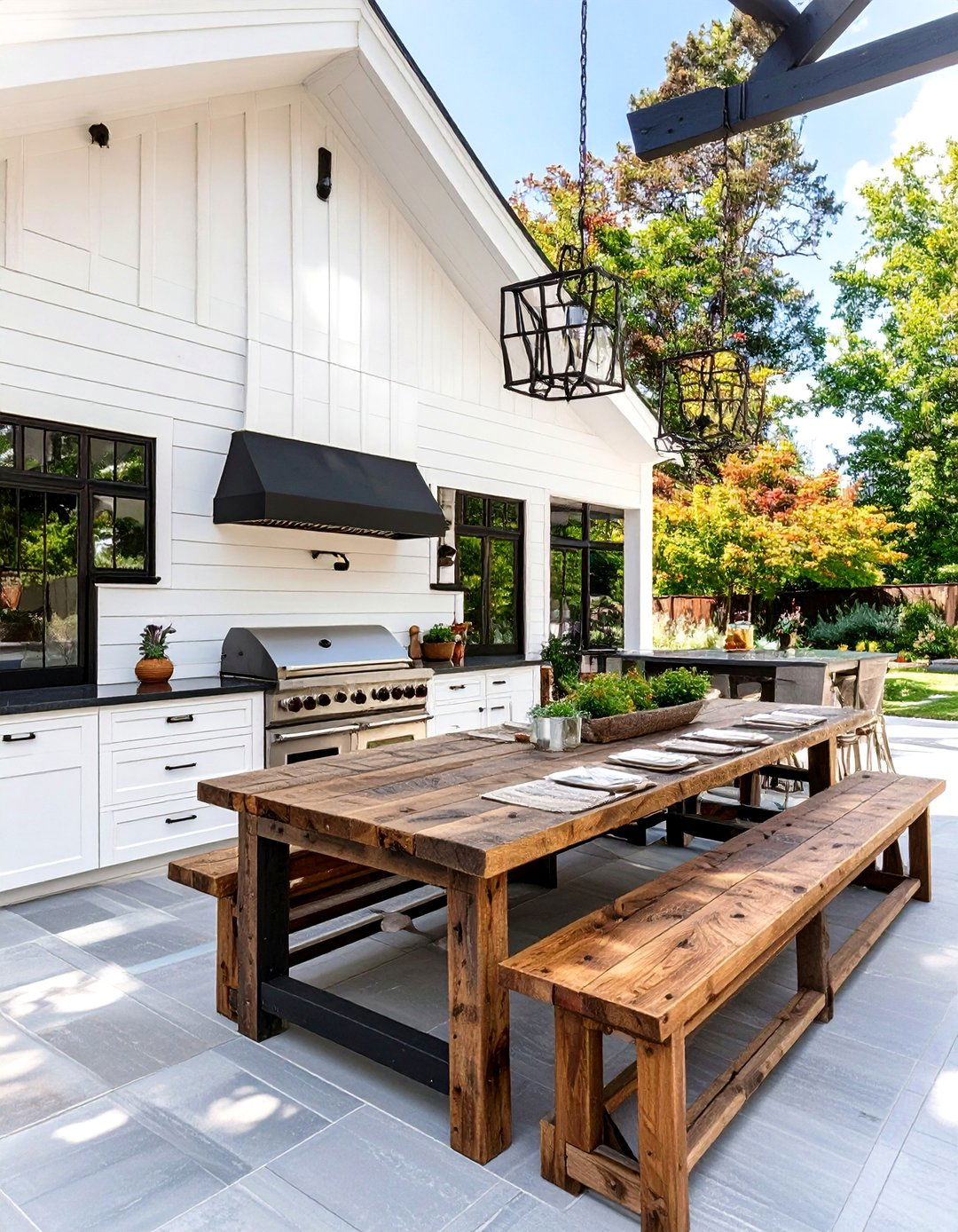 A Modern Farmhouse Outdoor Kitchen - 30 ai outdoor kitchen design ideas