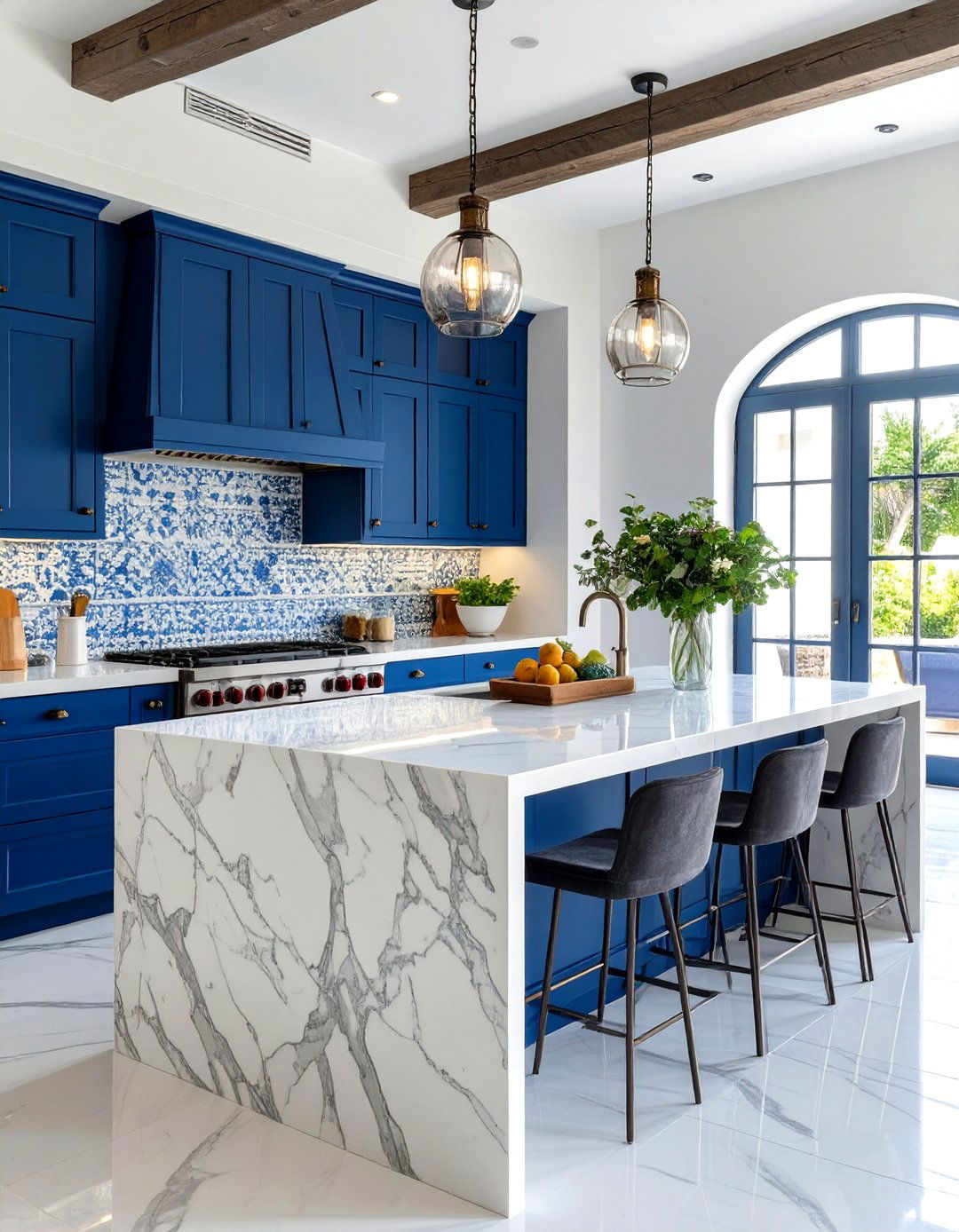 A Modern Greek Villa Kitchen - 30 mediterranean interior design ideas