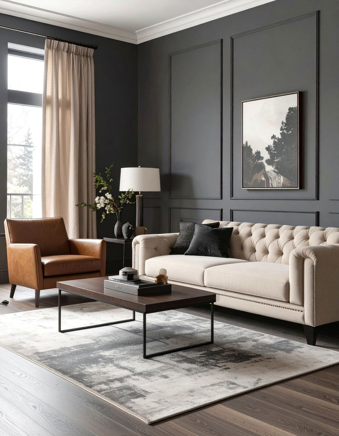 A Modern Masculine Design - 30 beige couch living room ideas